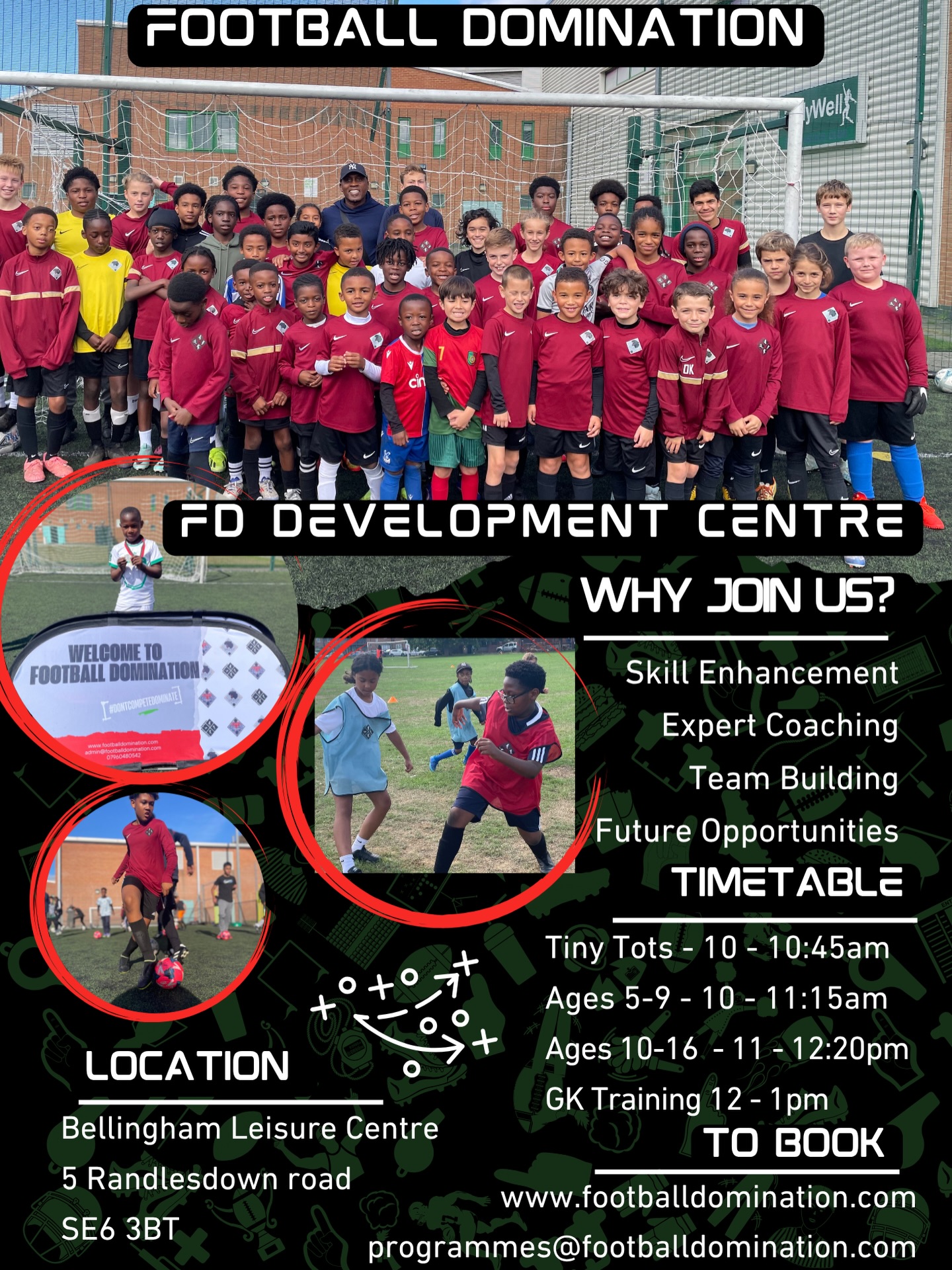 🚨FD DEVELOPMENT CENTRE 🚨
!! Every Saturday !!
Come down for our technical development training designed to support individual development focusing on different areas of the game !
Whether you’re part of a team already or starting out.
FD Development is the extra training you need !!
Various ages from tiny tots to u15s
#dontcompetedominate