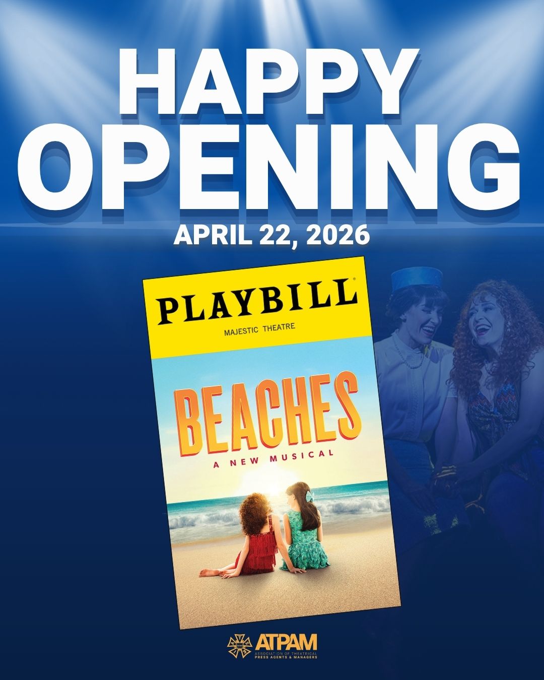 Sun, sand, and a whole lot of hard work from our ATPAM press agents and managers. @beachesthemusical is officially open. π