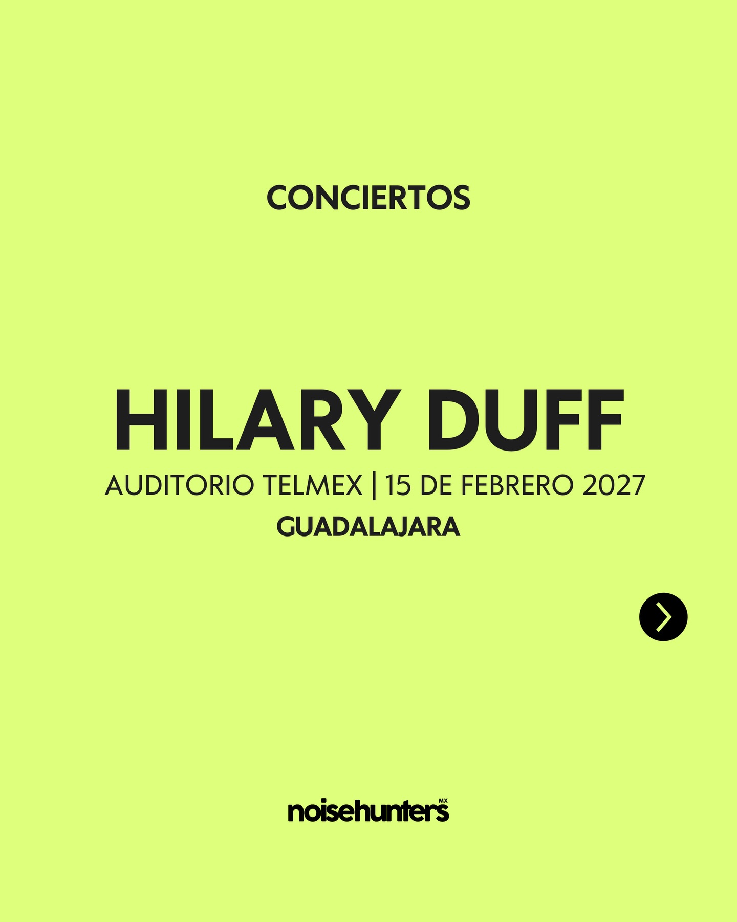 Hilary Duff ( @hilaryduff ) llega con su “The Lucky Me Tour” a Guadalajara este 15 de febrero de 2027 al Auditorio Telmex.
📍 Auditorio Telmex
📅 15 de febrero 2027
#PreventaBanamex 29 de Abril
Venta general a partir del 30 de Abril.
Presentado por @ocesa
#HilaryDuff #HilaryDuffEnMexico #Guadalajara #AuditorioTelmex conciertosguadalajara