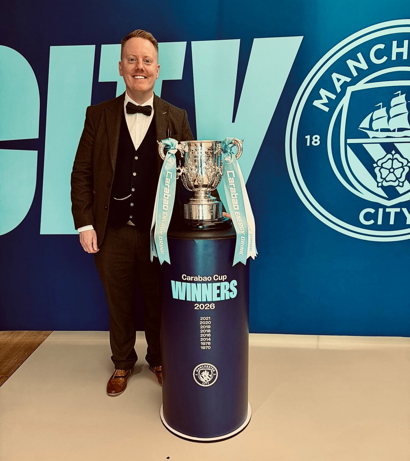 I don’t take it for granted - eight years of entertaining the next generation of champions at @mancity. Unbelievably lucky ⚽️