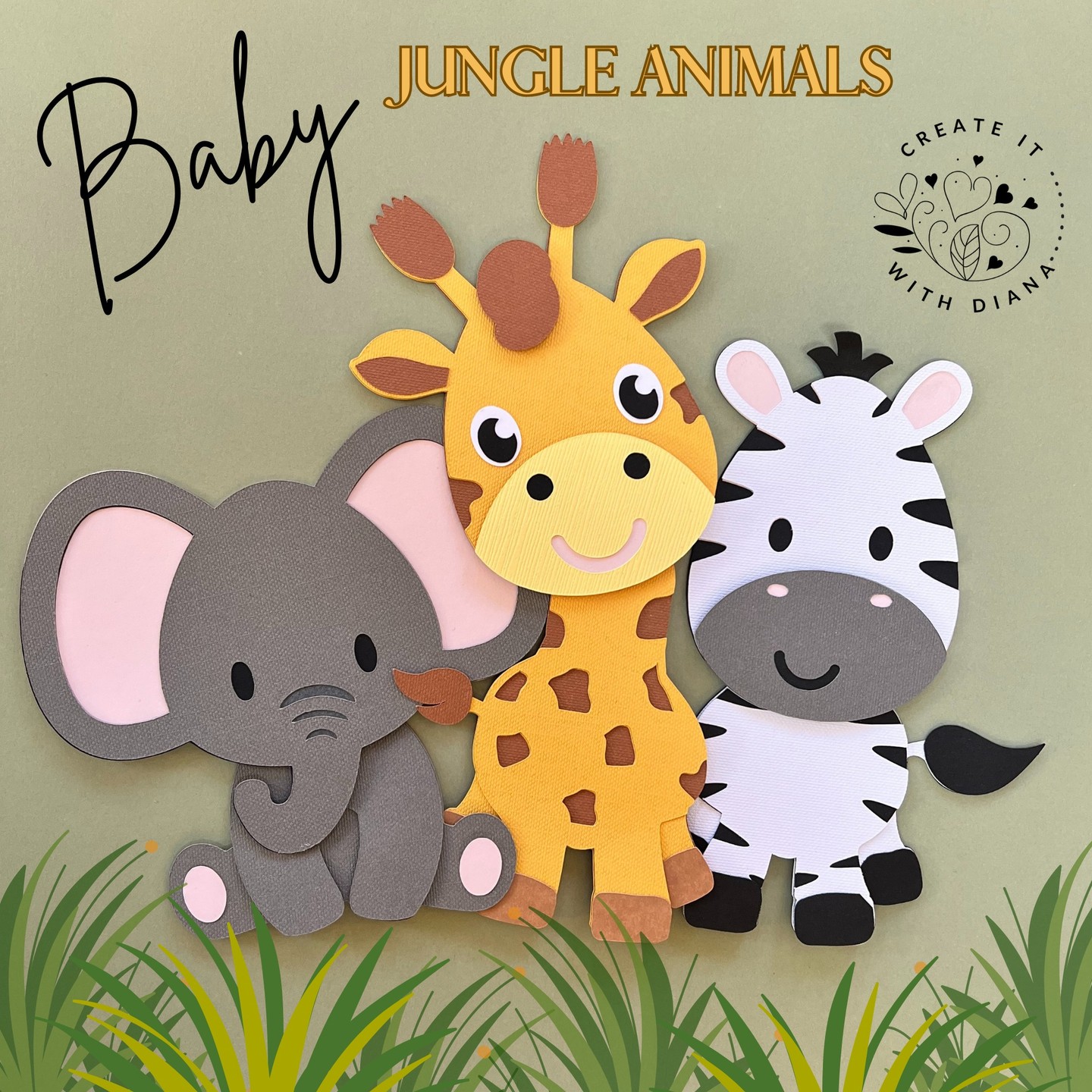 These adorable baby jungle animals can be used to make decorations for a baby shower, gift wrapping and babies room decorations! They would be so cute framed.
I made them using Cricut Design Space.
#cricut #babyshower #babyshowerdecorations #babyjungle #babyjungleanimals #babyjungletheme #babyelephant #babygiraffe #babyzebra #cricut #cricutdesignspace #cricutmade
@cricut