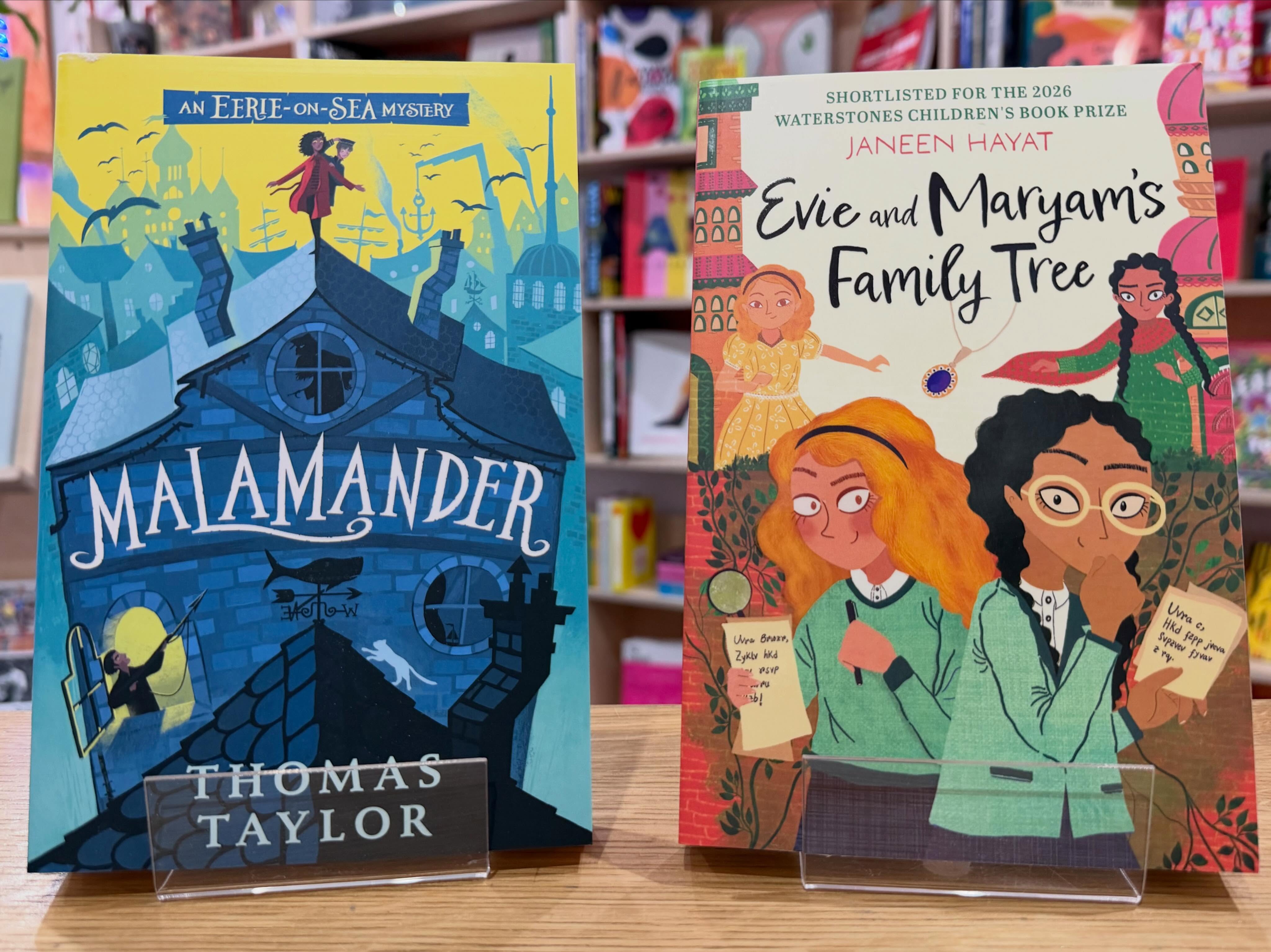 Don’t forget book lovers, next weekend is book group weekend …
First up on Saturday 16th upon the hour of 5 in The Ancient House, it’s all about Malamander - the first of the AMAZING Eerie-on-Sea titles by the absolute legend - and friend and patron of the @ipswichbookfestival too - that is Thomas Taylor.
@thomskagram will be joining us to here just what a room full of adults make of Herbie and Voilets antics, and we’ll be talking about the beauty and joy of adults reading kids fiction.
Then on Sunday 16th - upon the hour of 3 - it’s kids book group and we’ll be talking all about Evie and Maryam’s Family Tree, along with author @janeenhayat who will be joining us. I’m hugely looking forward to getting stuck into this next week.
Copies of both books available in the shop, so pop in and pick one up, read it, and then join us. Upon the hour of 5. Or 3.
Happy days 👊🏼📚❤️