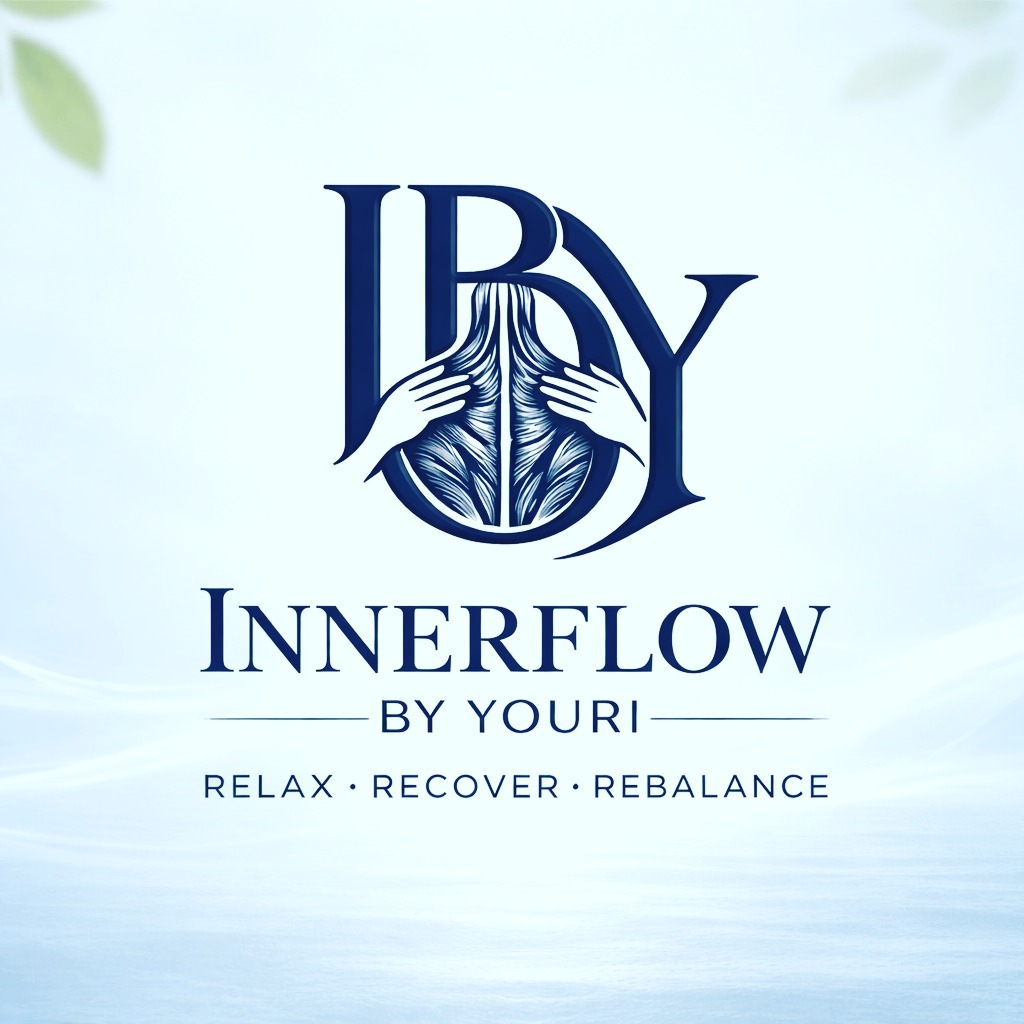 Innerflow by Youri groeit verder.
Mijn nieuwe logo weerspiegelt nog beter mijn visie:
doelgerichte, therapeutische massage met focus op herstel en balans.
Geen standaard massage, maar een aanpak op maat van jouw lichaam.
Dit is de volgende stap.
Relax • Recover • Rebalance