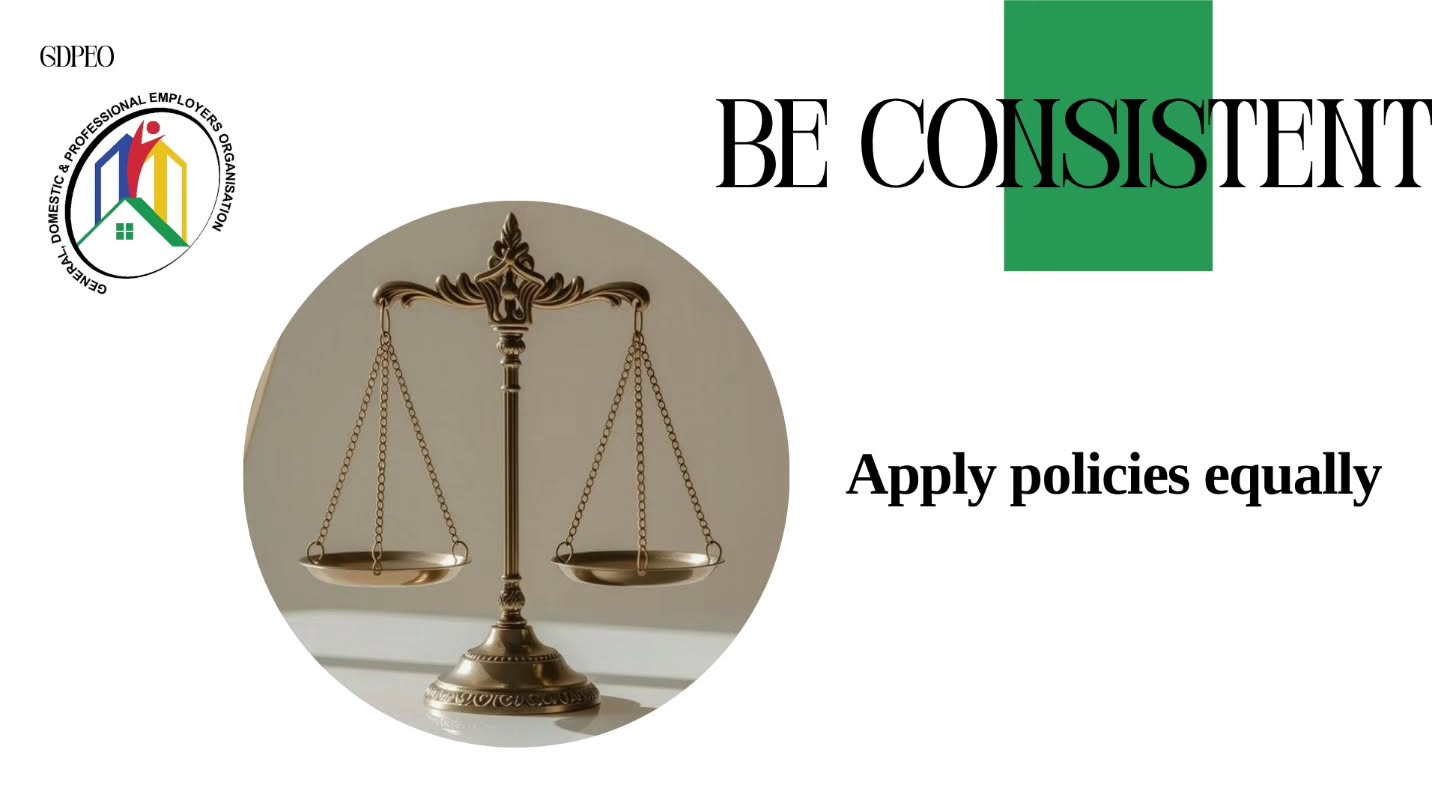 Consistency in applying procedures ensures fairness and reduces disputes.
#Consistency #WorkplaceFairness #HRCompliance #GDPEO #employerguidance