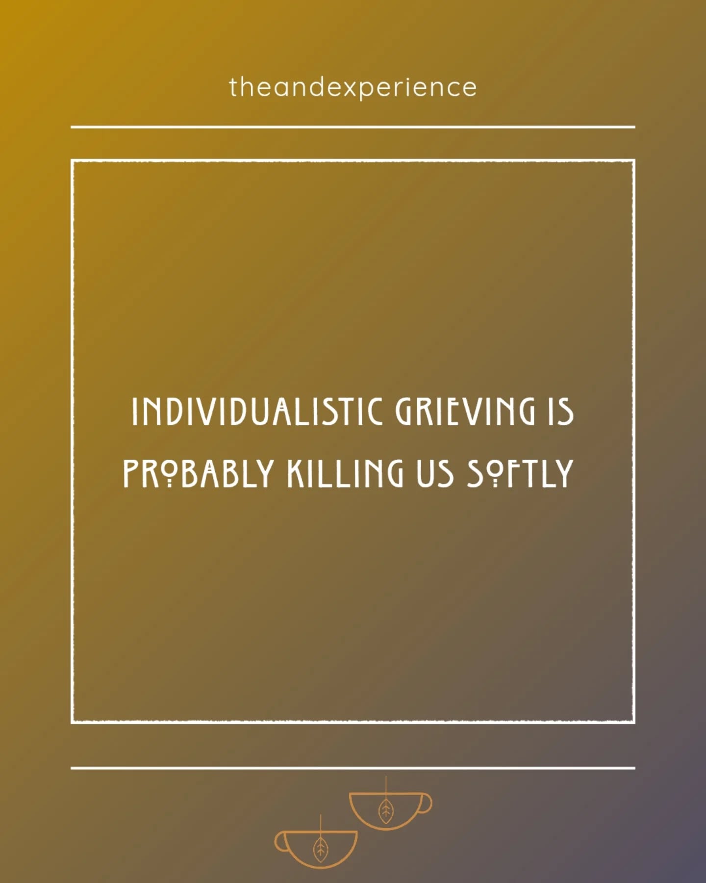 There's probably research out there that validates this. I haven't looked it up. I'm going by what feels true in my gut. This is what instinct tells me is true.
There was a time when grief was communal. But somewhere along the way, we became individualistic and lost our sense of community. And in that, lost our ability to grieve together and be with each other in our respective grief. And that is one of our biggest losses. The aloneness, the isolation that now comes with grief is an even more painful layer to navigate in a life that has been shattered by this loss.
We need more grieving spaces. We need to hold each other and love each other through this loss.
What do you think?
Lots of love,
Maitreyi 💜🍀✨