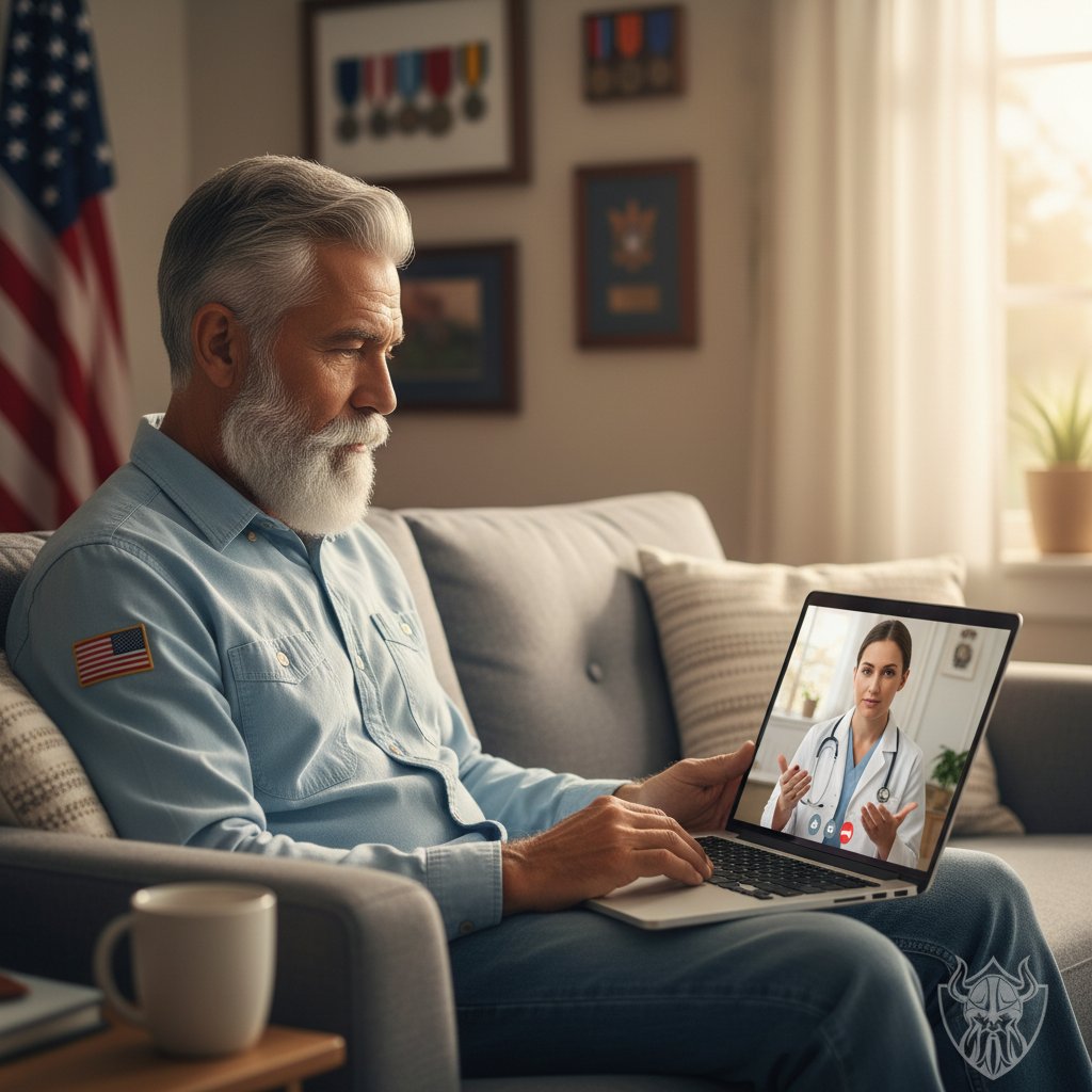 Real Results. One Veteran’s Journey to Hope.
He felt lost in the VA maze. Then Shield of Odin stepped in with expert, personalized care.
Extended appointments. Mental health expertise. All online, wherever you are.
See what trusted support can do for you. Ready to start your own journey? 📞
Visit shieldofodin.com or call 855-VETSMED.