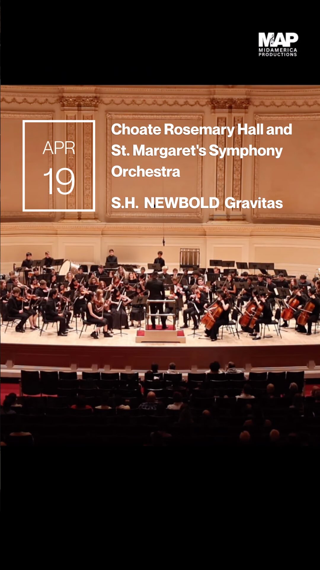🎉👏 Bravo to Choate Rosemary Hall and St. Margaret’s Symphony Orchestra for their performance of Gravitas by Soon Hee Newbold, led by Chris Carbajal, live at Carnegie Hall. 🎻🔥
#CarnegieHall #HighSchoolOrchestra #OntheMAP2026