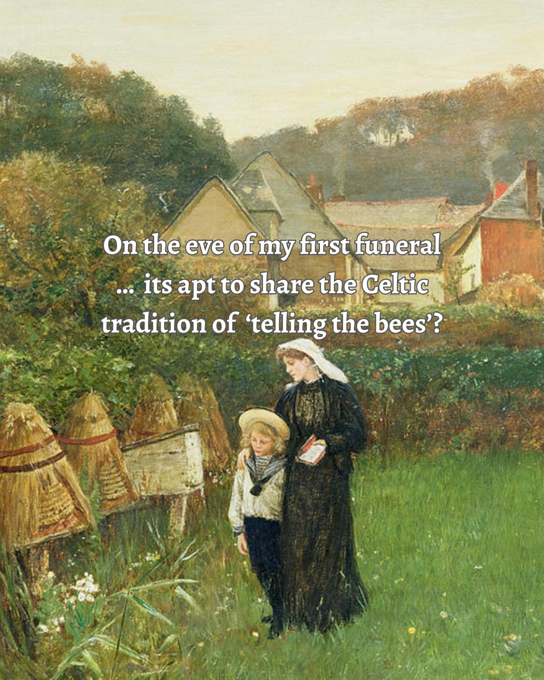 Rituals matter so much, they give us a way to connect,to feel held in moments that are often too big for words. Our traditions all do the same things - honour change, whether in love or loss🐝💛
And I wonder if the beekeepers who follow here do this ritual?
Beetogether celebrant in Wollongong, leading a funeral tomorrow in the Illawarra and finding rituals that re connection us.
Yes, art history nerd too!
“The Widow”, 1895 by Henry
“The Bee Friend”, 1863 by Thoma.