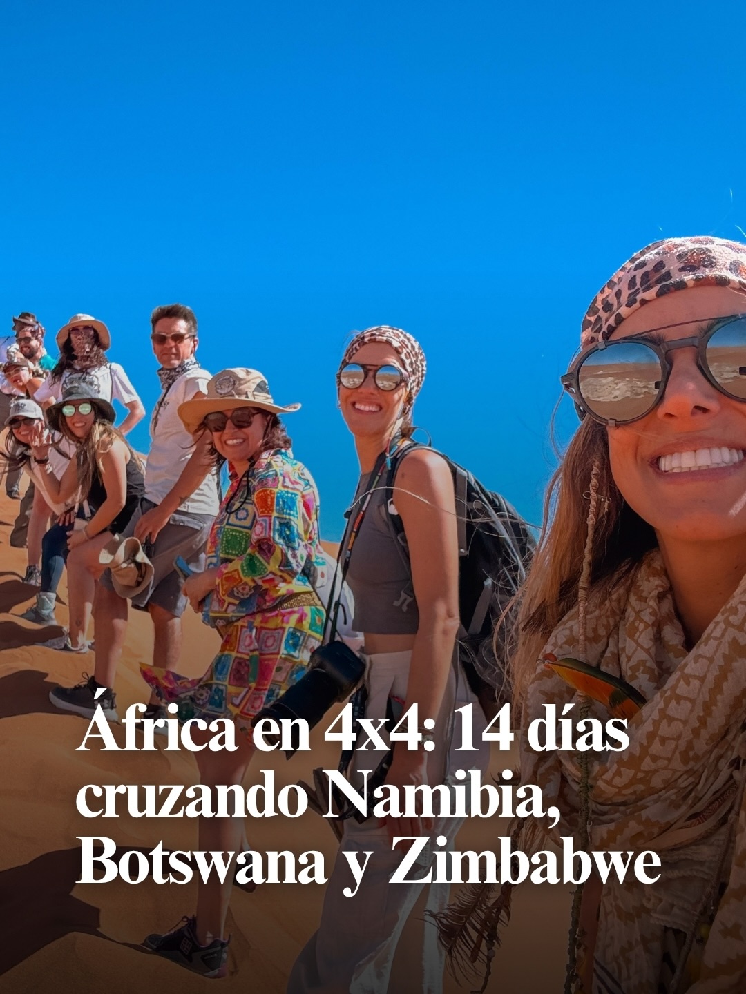Un viaje de 14 días por tierra cruzando Namibia, Botswana y Zimbabwe, en un camión 4x4 adaptado para turismo y con guía en español durante todo el recorrido. 🛻
No es un viaje de trayectos cortos ni de logística simple: son kilómetros duros, terreno variable y naturaleza pura.
El itinerario incluye lugares como Windhoek, las dunas de Sossusvlei en el desierto de Namib, Swakopmund, las formaciones rocosas de Spitzkoppe, el Parque Nacional Etosha, el Delta del Okavango, el Parque Nacional Chobe y las Cataratas Victoria.
Es un formato de viaje pensado para quienes priorizan la experiencia por sobre la comodidad constante.
Si buscas una forma distinta de recorrer África, esta ruta está diseñada para eso. 🦁
¿Te interesa que te enviemos más información? 👇🏻