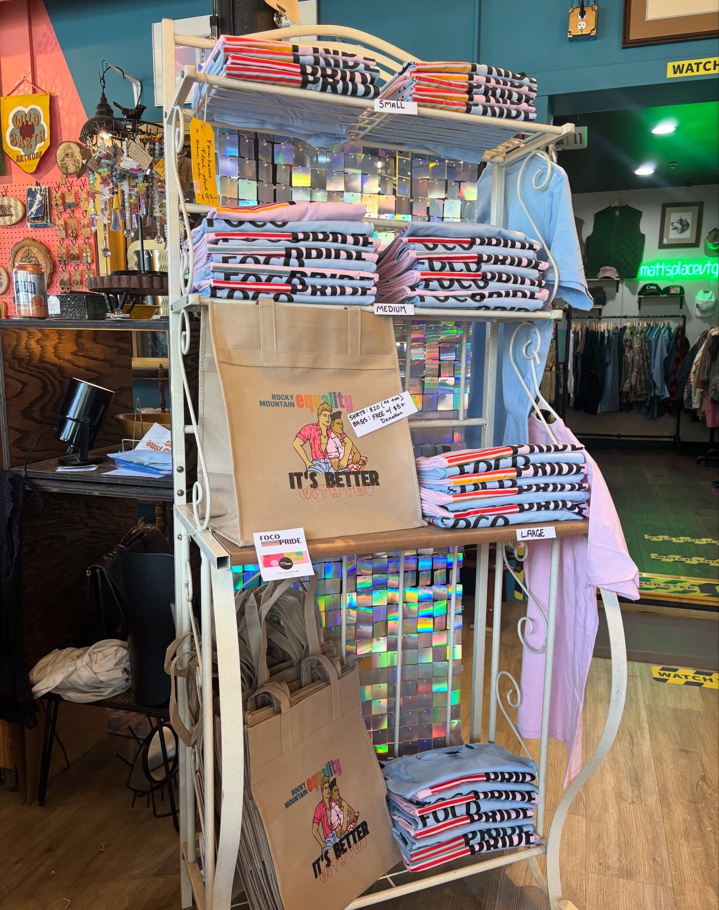 @focopride merch is here!!✨🌈
We’re now carrying official Fort Collins Pride tees + totes in-shop—just in time for Pride 2026!
🛍 Shirts: $20 (no tax)👜 @rm.equality Totes: FREE with $5+ donation
All proceeds support FOCO Pride, so you can look good AND do good!
Swing by Wayward to grab yours before they’re gone 💖 And mark your calendars: June 6, 11AM–6PM at Library Park.
Let’s show up loud and proud!❤️