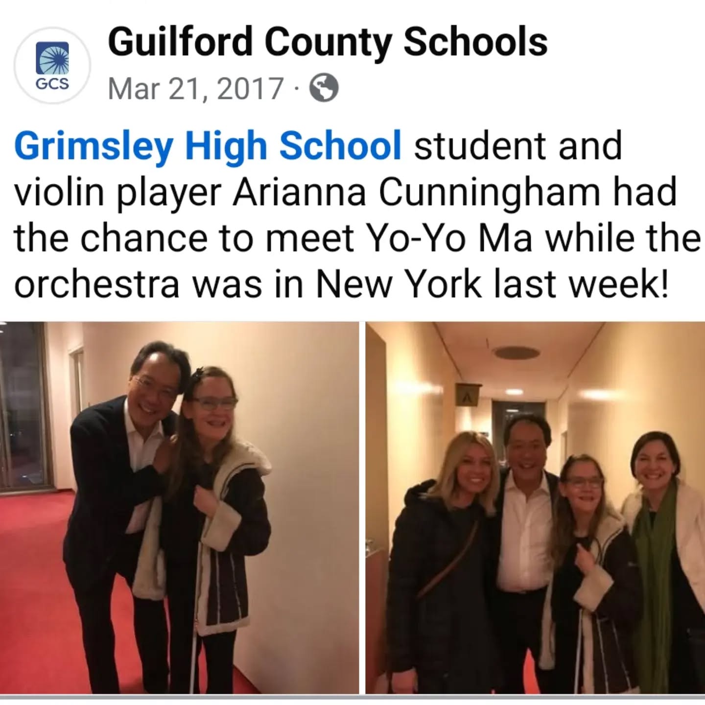 Memory from 2017 of @arianna_the_violinist that relates to Pastor @mattck 's sermon today. #yoyoma