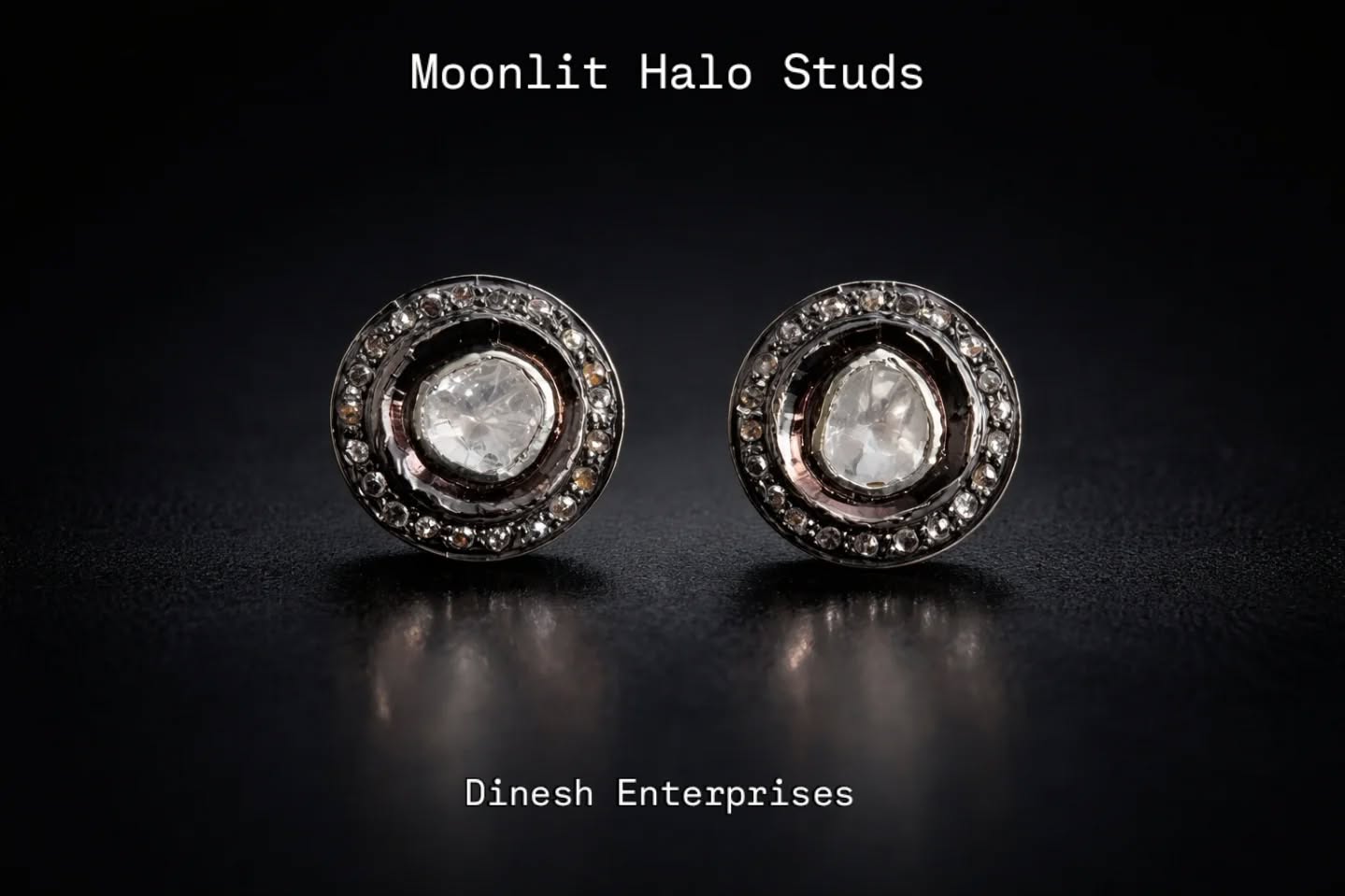 Moonlit Halo Studs
A pair of earrings that shine with a subtle, celestial glow—capturing the serene beauty of moonlight surrounded by a luminous halo. 🌙💫
