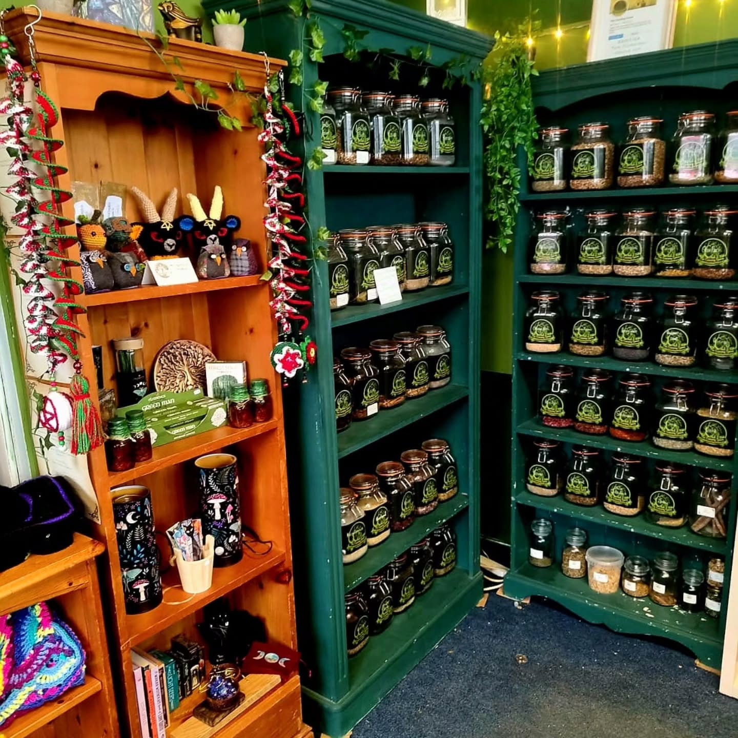 Good afternoon Wytches, I realise we've been pretty quiet the last couple days!
Apologies to everyone who came in amongst my crazy moving the shop around!
2 days it's taken, and all started with cleaning out a cupboard 🤣🤣🤣🤣 that I still haven't finished 🤷🏻♂️
I'm currently playing around with the space to see how much I can get in here! And tbh a lot more than I thought I would!!
Which means that little something I teased at the beginning of the year that hasn't happened yet........it's getting closer!!
And on that note, the garden is being cleared, and is being made ready for our new garden!! We can't wait to share details! It's only a year behind schedule!
See you all soon
Blessings of the Land Sea and the Sky ❤️❤️❤️❤️