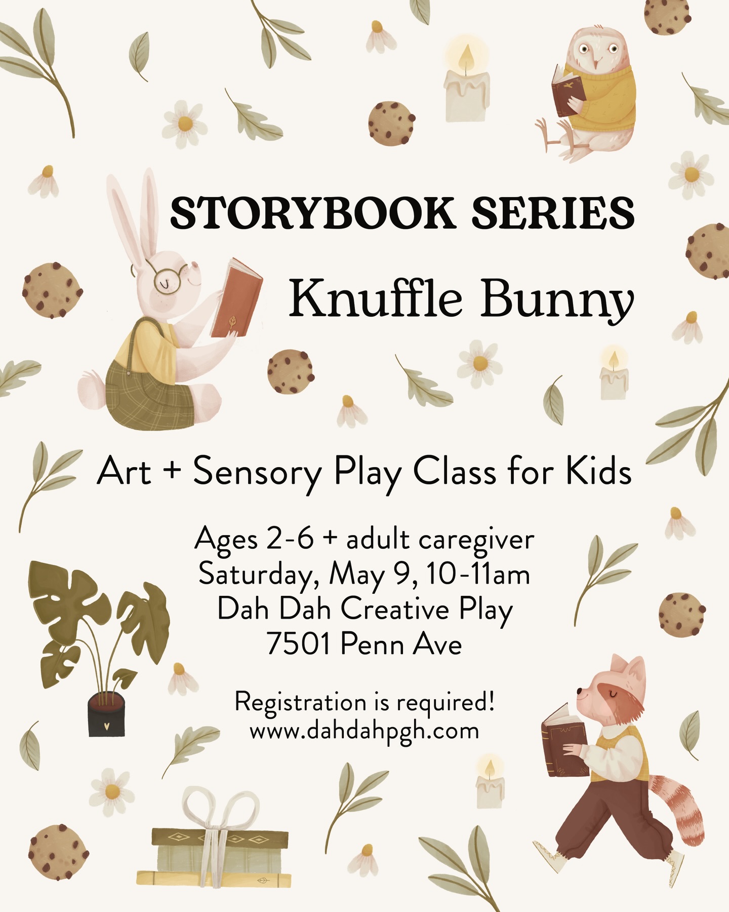 🐰 KNUFFLE BUNNY 🐰 This on is SO fun. Sign up on our website: www.dahdahpgh.com