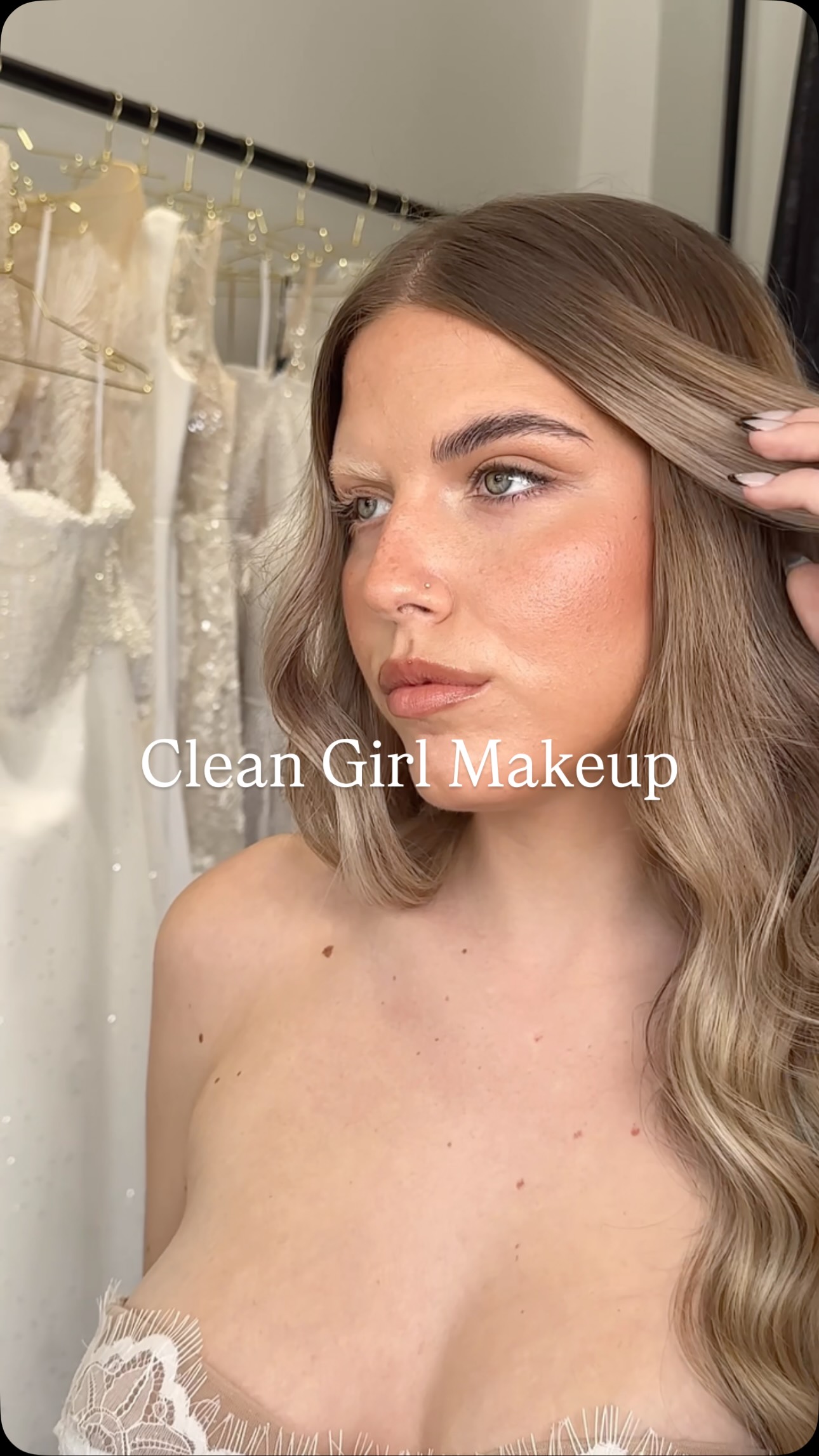 Clean girl makeup is all about enhancing your natural features rather than transforming them. It leans into soft, skin-like finishes using tones that naturally exist within the client’s complexion. The focus is on fresh, healthy-looking skin with subtle glow, paired with creamy, satin textures that melt seamlessly into the face. Definition is kept minimal—eyeliner is soft and barely there, brows are brushed and natural, and everything feels effortless, polished, and understated.