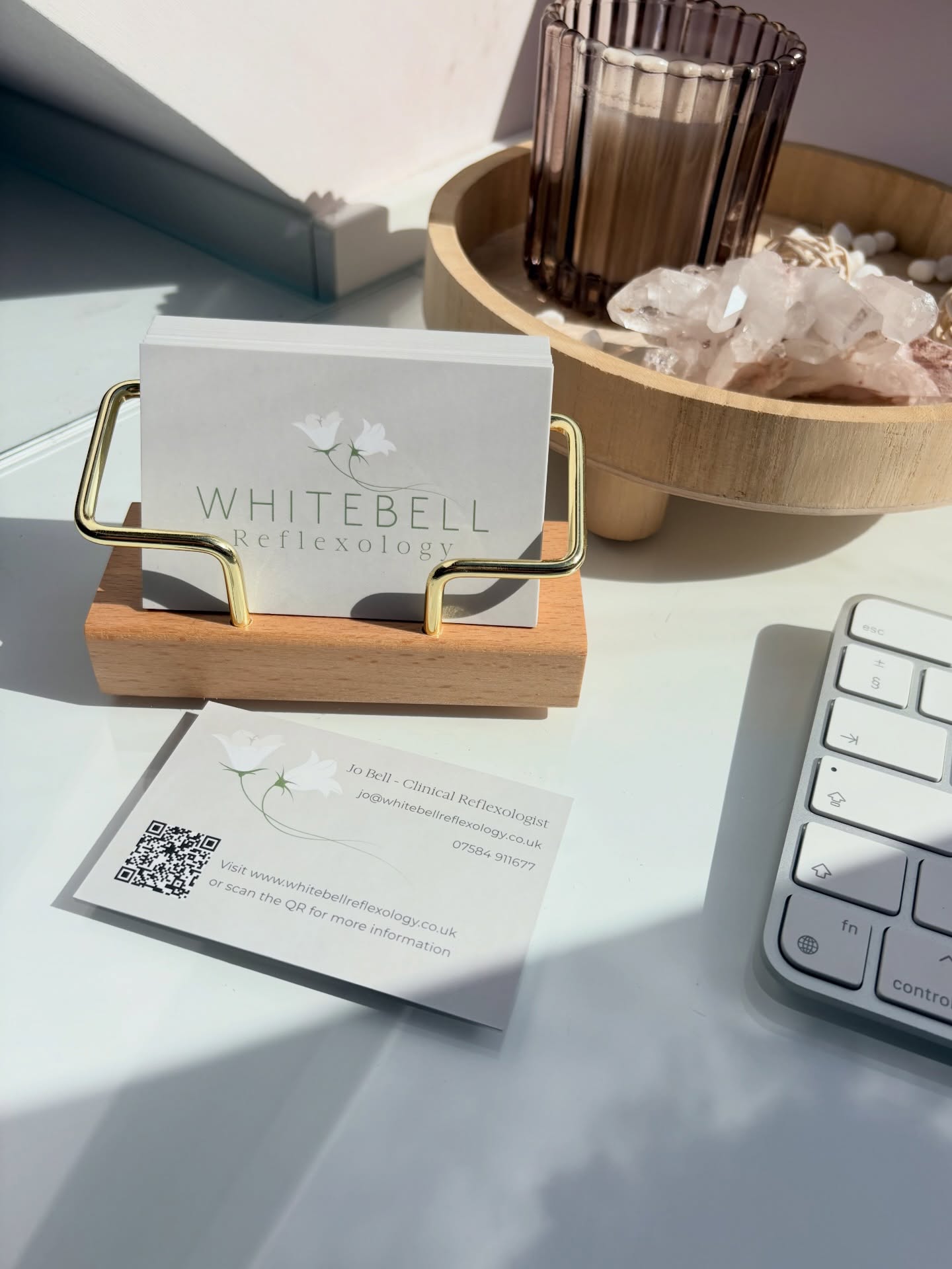 Business cards and vouchers for Whitebell Reflexology.
This branding also included a logo design and website build, I will share it all just as soon as I have time.