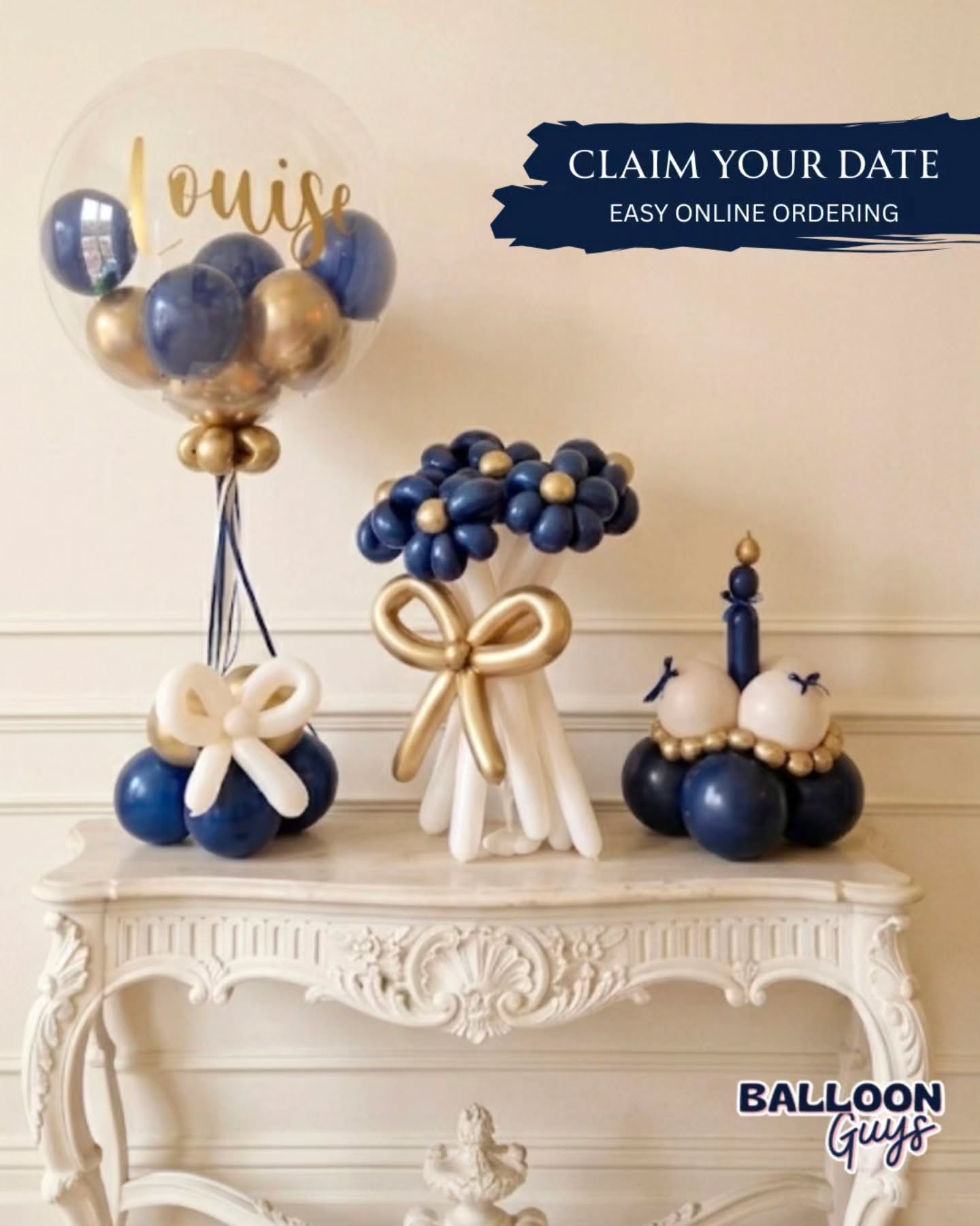 SHOP THE LOOK: BALLOON GUYS LUXURY DELIVERED 🎈
Love the look of Louise’s custom navy and gold set?
You don’t need a massive event to bring this level of style into your home! Whether it's a birthday, a "well done," or just because - our website makes premium balloon styling accessible at the click of a button.
We’ve made it easier than ever for our Hertfordshire & North London families to get high-end balloons delivered straight to their door.
How to Order Your Favourites:
1️⃣ BROWSE & SHOP ONLINE: Visit www.balloonguys.co.uk to explore our curated collections. From personalised bubbles to elegant table displays, just add to your cart!
2️⃣ PICK YOUR DATE: Select your preferred delivery slot during checkout. We handle the logistics so you can enjoy the moment.
SIMPLE
WWW.BALLOONGUYS.CO.UK
"Skip the DIY headache. We deliver fully inflated, luxury balloons that stay looking incredible for days.
Why Shop With Us?
✅ Instant Online Ordering: No waiting for quotes on our standard range.
✅ Hand-Delivered: We don’t do "balloons in a box" - we deliver them styled and ready to wow.
✅ Premium Quality: We use the same high-class materials for home orders as we do for our biggest events.
Serving St Albans, Watford, Hampstead, and beyond.
#BalloonGuys #HertsBalloons #NorthLondonLife #BalloonDelivery #ShopLocal LuxuryBalloons