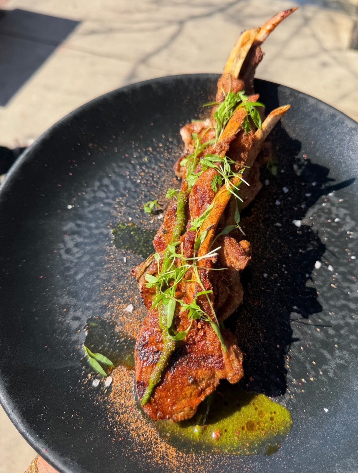 Some dishes don’t need an introduction, just an appetite. Fire roasted lamb chops with signature seasoning and a bright herb chermoula that cuts through every bite just right. Join us this evening for a plate worth slowing down for.
