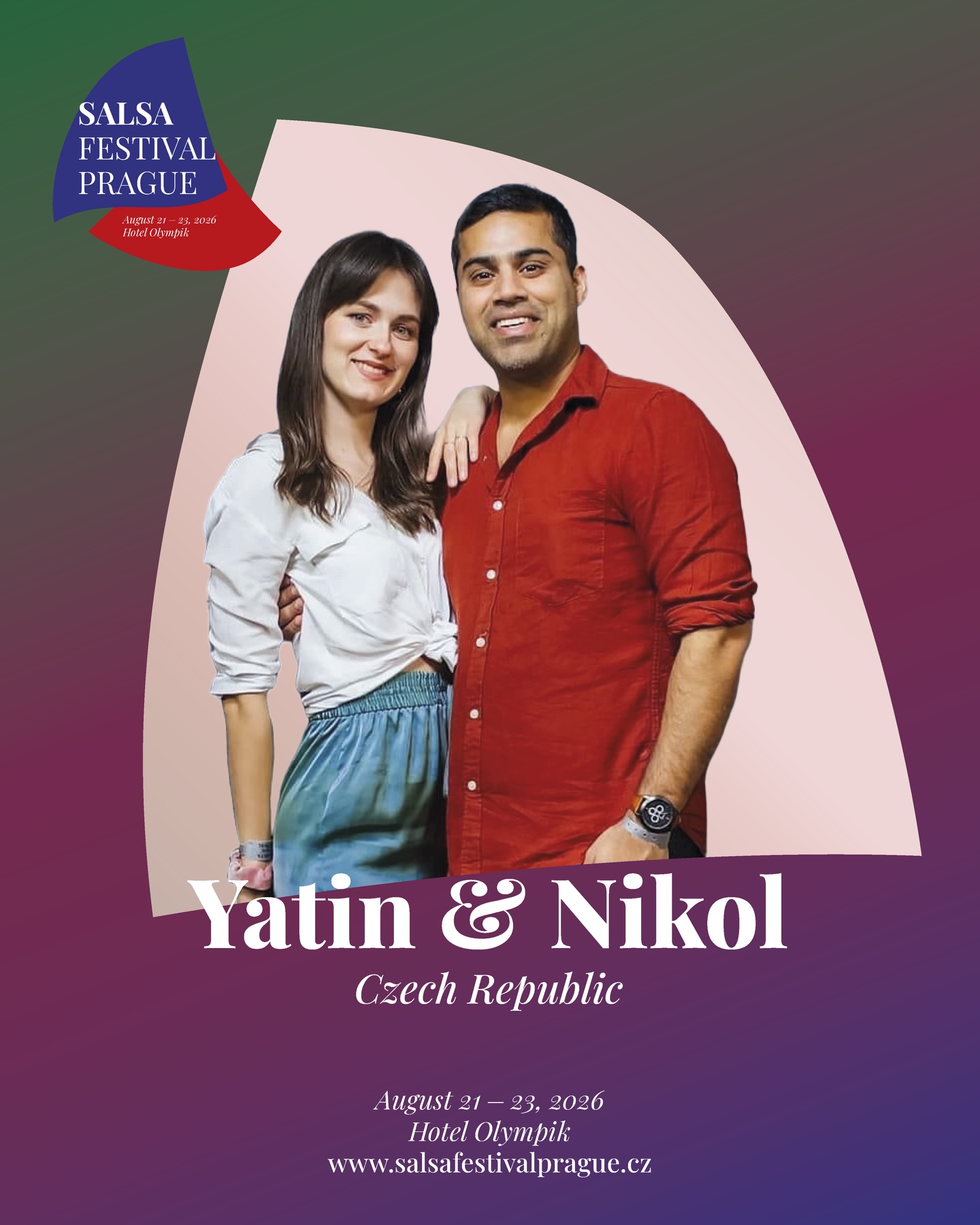 Meet Yatin & Nikol, confirmed instructors at Salsa Festival Czech Republic 2026.
At the festival, they will be teaching in the Latino Hall, focusing on Bachata Sensual Partnerwork and Footwork, with workshops designed to improve connection, technique and musicality.
#salsafestivalczechrepublic #bachatasensual #yatinnikol #salsaprague #salsaybachata