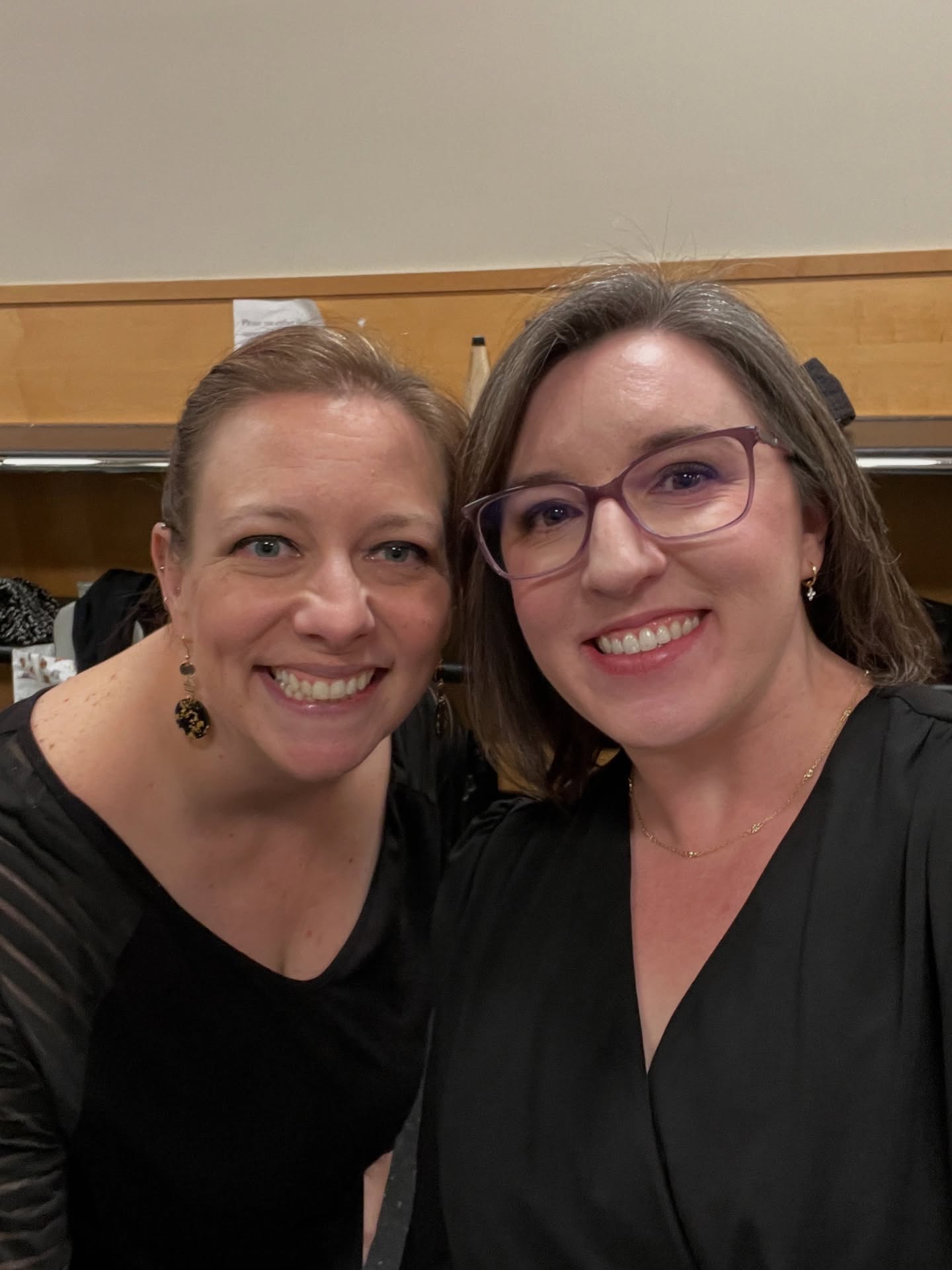 @jollyjonesduo reporting for orchestra duty! #flute #fluteduet