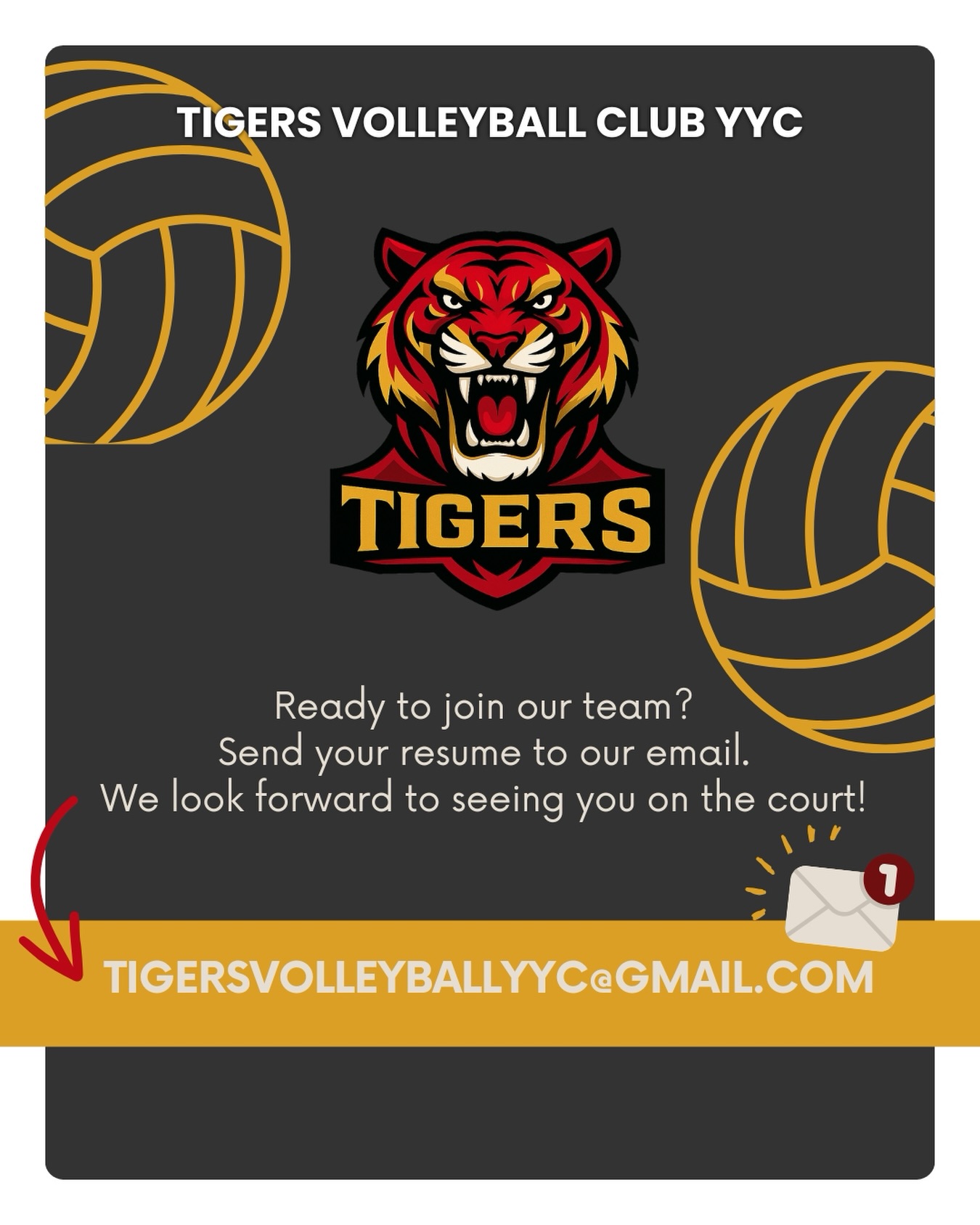 🐯🏐 Tigers Head Coach Recruitment 2026-2027 Season
Tigers is more than a club — we’re a family. And we’re looking for passionate leaders (18+) to join our community as Head Coaches for our U16, U17, and U18 teams.
If you love mentoring athletes, building confidence, and creating a positive, competitive environment where players can grow on and off the court — we’d love to connect with you.
Come be part of something bigger than the game. 💛🖤
📩 Interested?
Please send your resume and any questions to tigersvolleyballyyc@gmail.com
Let’s grow together.