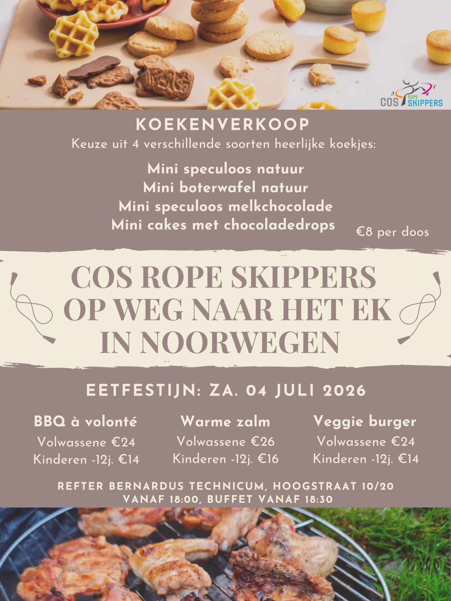 Zin in een lekkere bbq?🍗 Of eens zondigen met heerlijke koekjes? 🍪 Steun dan onze skippers die geselecteerd zijn voor het EK in Noorwegen! 🇳🇴
