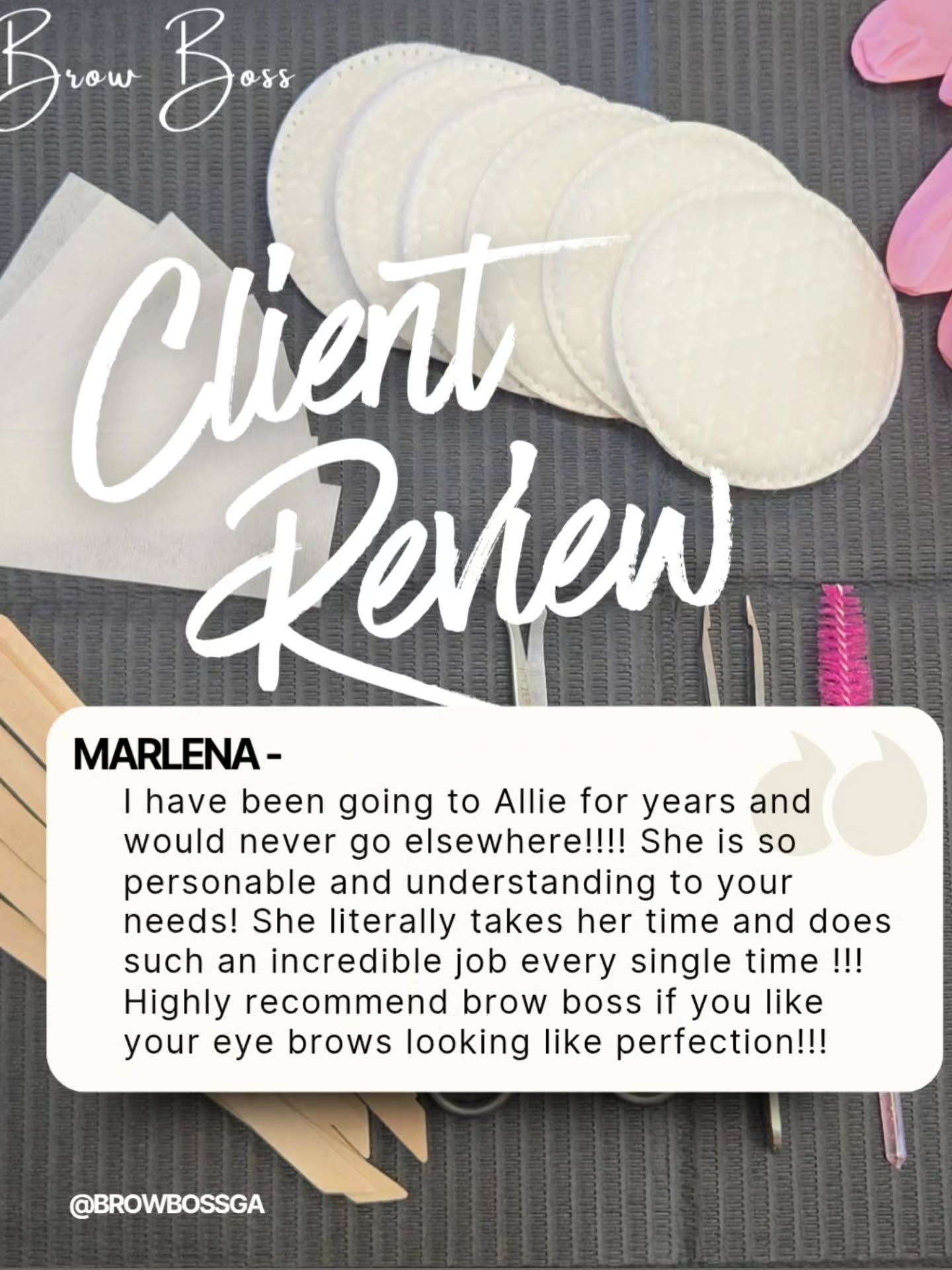 📢✨️ New Review!!!
If you've had a great experience with Brow Boss, please head to Google and let everyone know!!!
Thank you Marlena so much for the sweet review!! Our appointments together are some of my favorites💕
#hiramgeorgia #browwaxinghiram #reviewsmatter