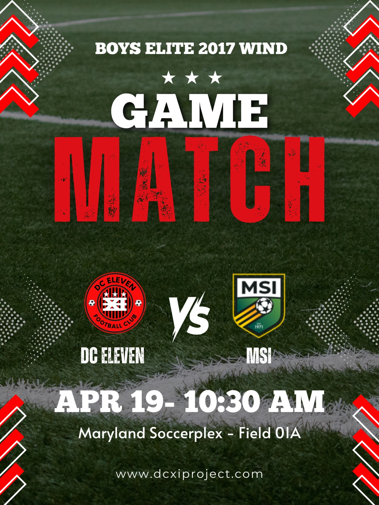 💥Game alert for Sunday! ⚽️ Join DCXI Academy on:
ㅤ
🗓 Apr 19, 2026
🆚 Montgomery Soccer
🕐10:30 AM
📍Maryland Soccerplex (Boyds - MoCo) - Field 01A
ㅤ
See you there!
ㅤ
If you want your player to be featured on this account, please DM us a pic!
ㅤ
Unleash your potential, become a master of the ball! Register with the link in bio.
.
.
.
.
.
#DCXIAcademy #DMVsoccer #GameSchedule #EDPSoccer #YouthSoccer
