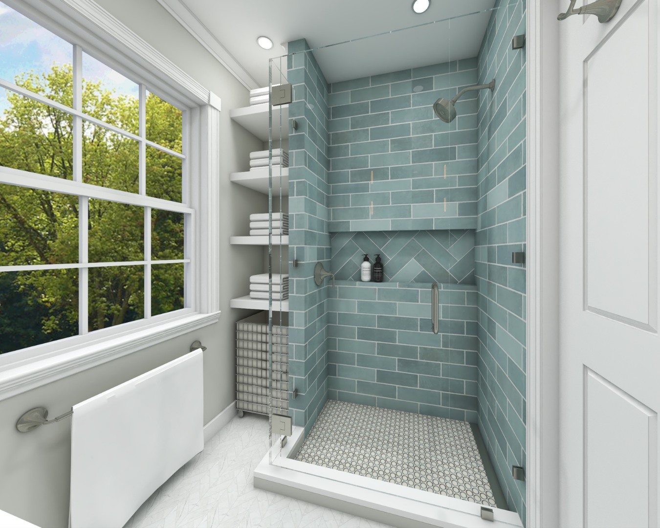 Swipe to see the design details that brought this shower from standard to custom.
Most people think design is just picking finishes but its so much more than that. And that's where I come in!