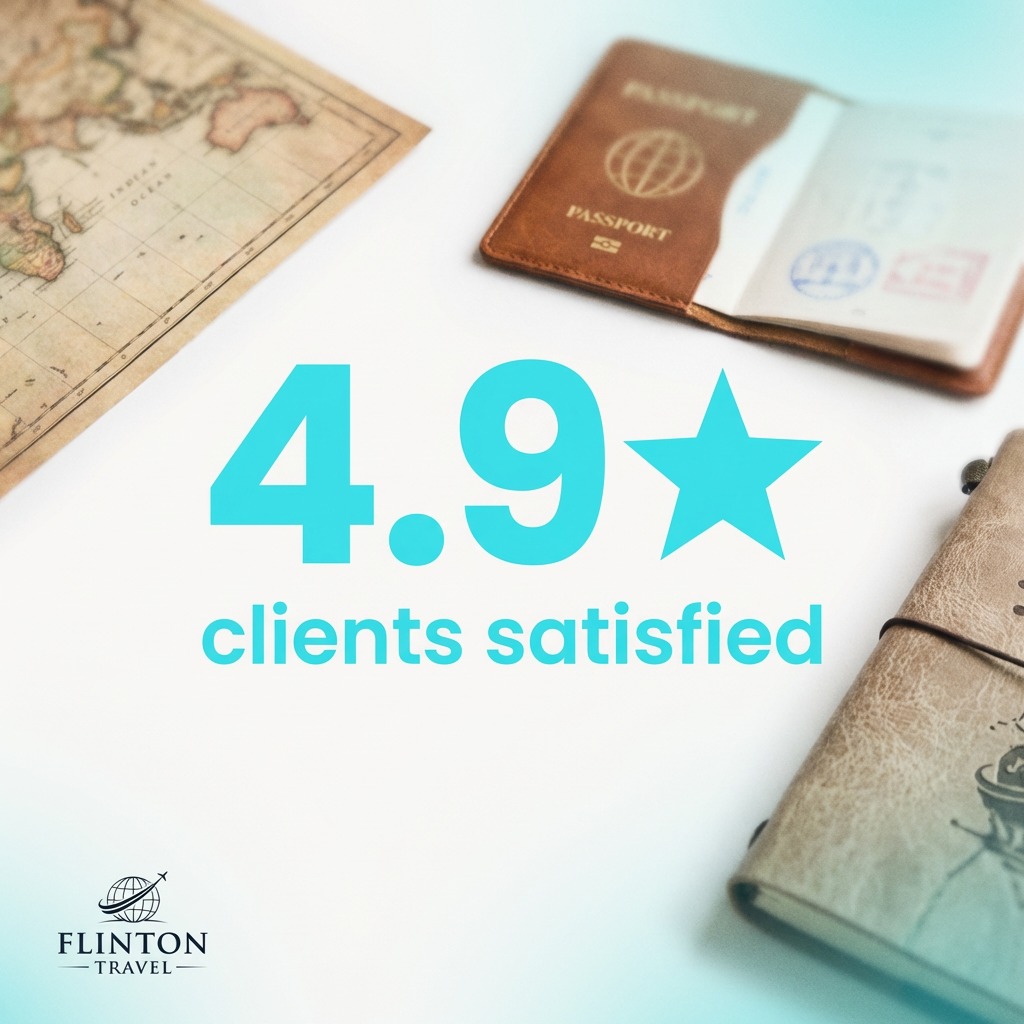 Your trust is our greatest achievement. With a 4.9-star rating, we are dedicated to providing the personalized support and expert care you deserve for every journey. Ready to experience stress-free travel? Let’s plan your next adventure together. Click the link in our bio to get started.
#FlintonTravel #TravelExperts #ClientSatisfaction #TravelWithConfidence