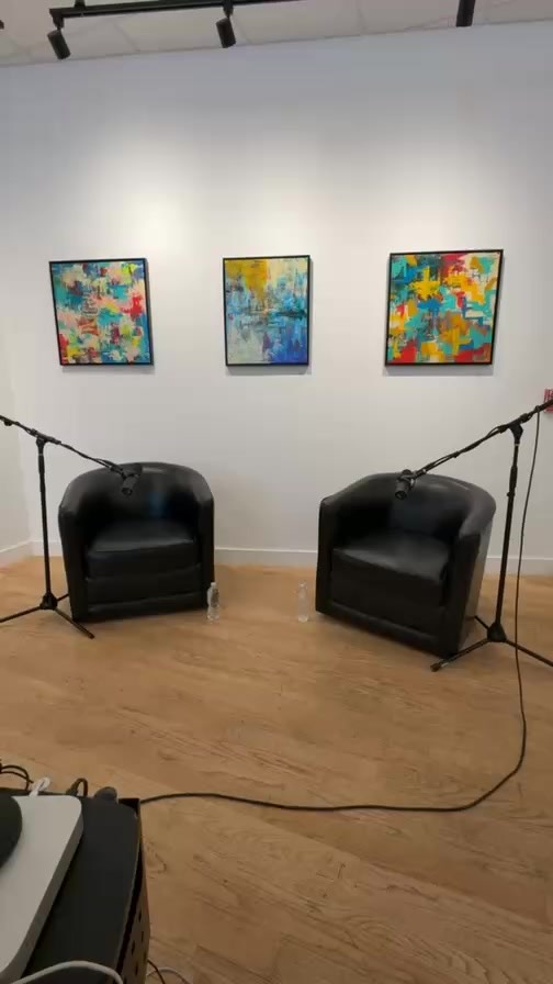 Fun podcast recording today @eventthemboston !!
.
.
.
.
.
.
#podcastersofinstagram #artist #artgallery #abstract #massachussets