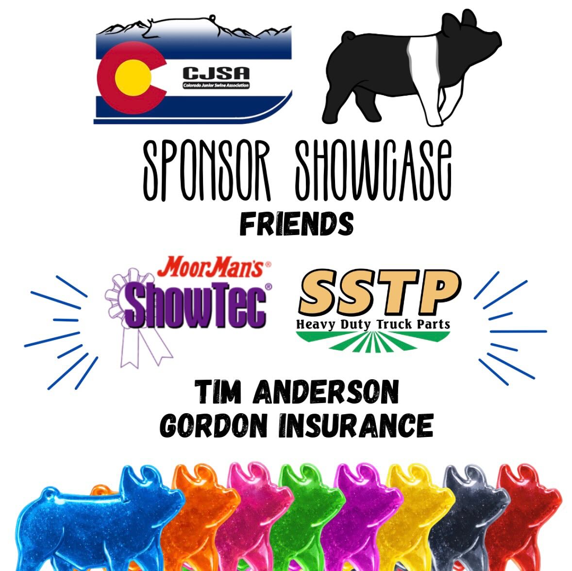 As we get closer to kicking off our first CJSA show of the season, we want to take a moment to recognize the businesses and individuals who help make it all possible.
Tonight, we’re highlighting our Friends of CJSA, those who stepped up to support our kids and our program in a meaningful way.
👏 Thank you to:
Moorman’s ShowTec
SSTP | Heavy Duty Truck Parts
Gordon Insurance| Tim Andersen
Your support helps create opportunities for our exhibitors to learn, grow, and compete this season. We are so grateful to have you in our corner.
#CJSA #ThankYouSponsors #SupportTheNextGeneration