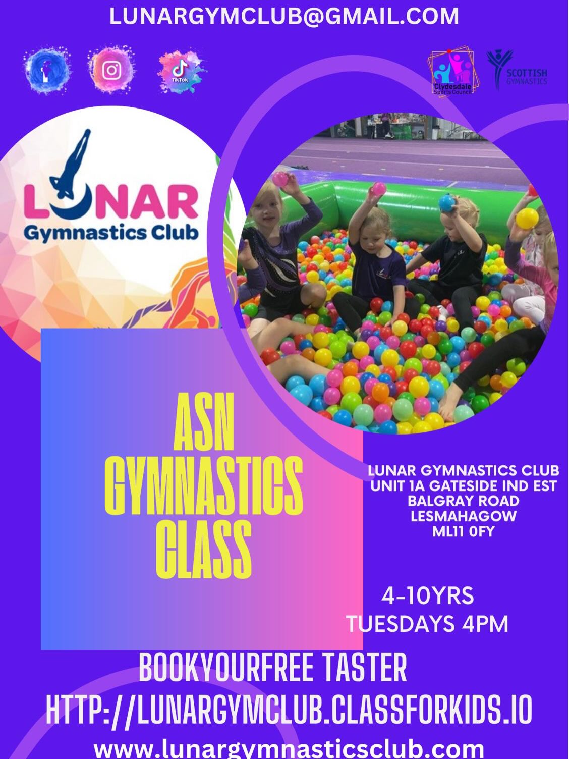 ✨STARTING BACK ON MONDAY..
•We hope you have had a fabulous Easter break! 🐣
🌙ASN, ADVANCED REC, GENERAL, PRE - SCHOOL Are all coming back next Monday!
💛Book here! ⬇️
https://lunargym.classforkids.io ✨