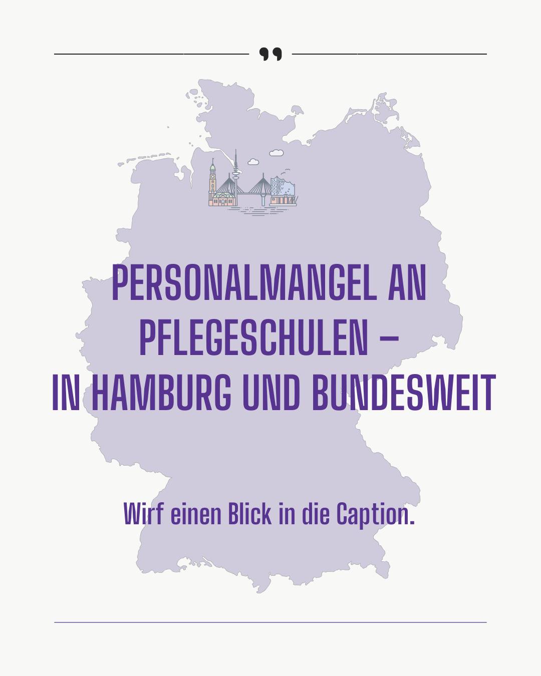 Personalmangel an Pflegeschulen – in Hamburg und bundesweit 🔽
In Hamburg wurden in den letzten Jahren immer wieder intensiv über die Pflegeausbildung diskutiert – ein Thema, das auch andere Bundesländer betrifft. Das Bundesland verlangt höhere Qualifikationen von den Ausbilderinnen und Ausbildern: Wer hier an Pflegeschulen unterrichten will, braucht einen Master-Abschluss in relevanten Fächern, während in vielen anderen Bundesländern oft ein Bachelor genügt. Ohne ausreichend qualifizierte Lehrkräfte droht der Fachkräftemangel weiterzuwachsen.
Um diesem Bedarf – nicht nur in Hamburg, sondern bundesweit – gezielt zu begegnen, bietet unser Studiengang Pflege- und Gesundheitswissenschaften – Vertiefung Berufspädagogik Pflege und Gesundheit (B.A. und M.A.) genau die Kompetenzen, die zukünftige Lehrkräfte brauchen: sie lernen, Pflegewissen fundiert zu vermitteln, Lernprozesse zu gestalten und die Ausbildung im Gesundheitswesen aktiv weiterzuentwickeln.
Gut zu wissen: Neben dem Studiengang gibt es auch kleinere, modular aufgebaute Qualifizierungspakete – ideal für Pflegefachschulen in Hessen und alle, die sich gezielt weiterbilden möchten, ohne direkt ein komplettes Studium zu starten oder aufzustocken. Außerdem können bereits erworbene Vorqualifikationen im Studium geprüft und angerechnet werden.
Tragen Sie dazu bei, die Zukunft der Pflege zu sichern – indem du die Fachkräfte von morgen ausbildest. Weiter Informationen finden Sie hier: https://www.steinbeis-marburg.de/vertiefung-berufsp%C3%A4dagogik
#personalmangel #pflegeschulen #hamburg #bachelor #studium