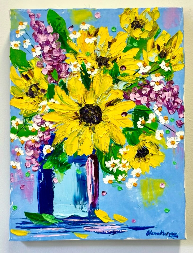 I didn’t try to control this one too much.
Just followed the color, the movement…
and let it become a little wild.
That’s usually when I love a painting the most.