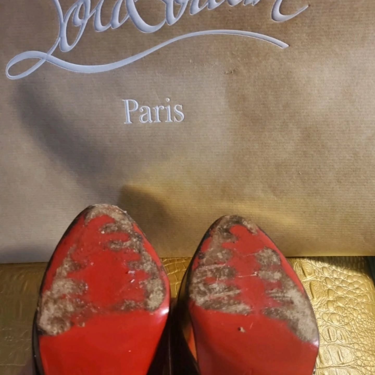 When you find some fancy inexpensive expensive shoes due to wear but you're a leather worker and have cobbler tools.... back to fancy expensive shoes!