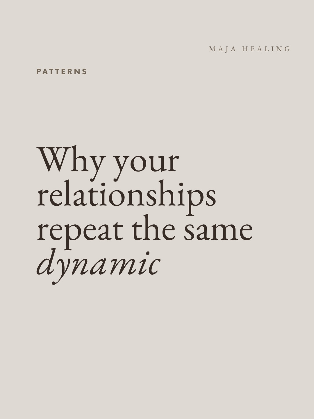 This is rarely about the person.
It’s about the dynamic your system recognises as connection.
So the pattern feels familiar before it becomes problematic.
And it repeats, even when you’ve already understood it.
Most people try to solve this by making better choices.
But the choice is not happening at the level they think it is.
It’s happening at the level of recognition.
Which is why trying to change it through awareness or better decisions hasn’t worked.
And why the work needs to happen at a different level.
