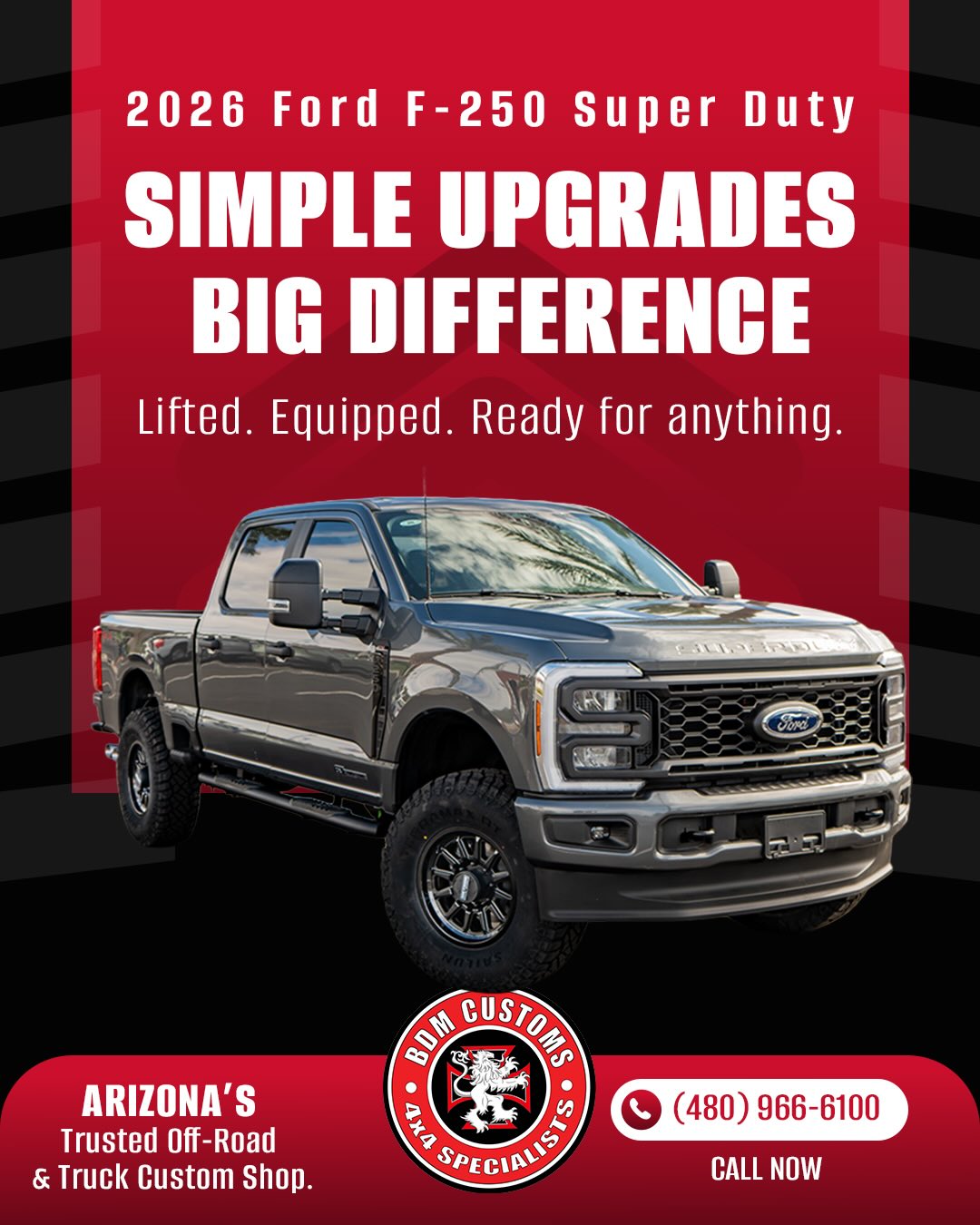 F-250 Super Duty, Built Right.
Lifted. Leveled. Ready for anything.
Get your upgrade today at BDM
#f250 #superduty #truckbuild #fordtrucks #trucklife