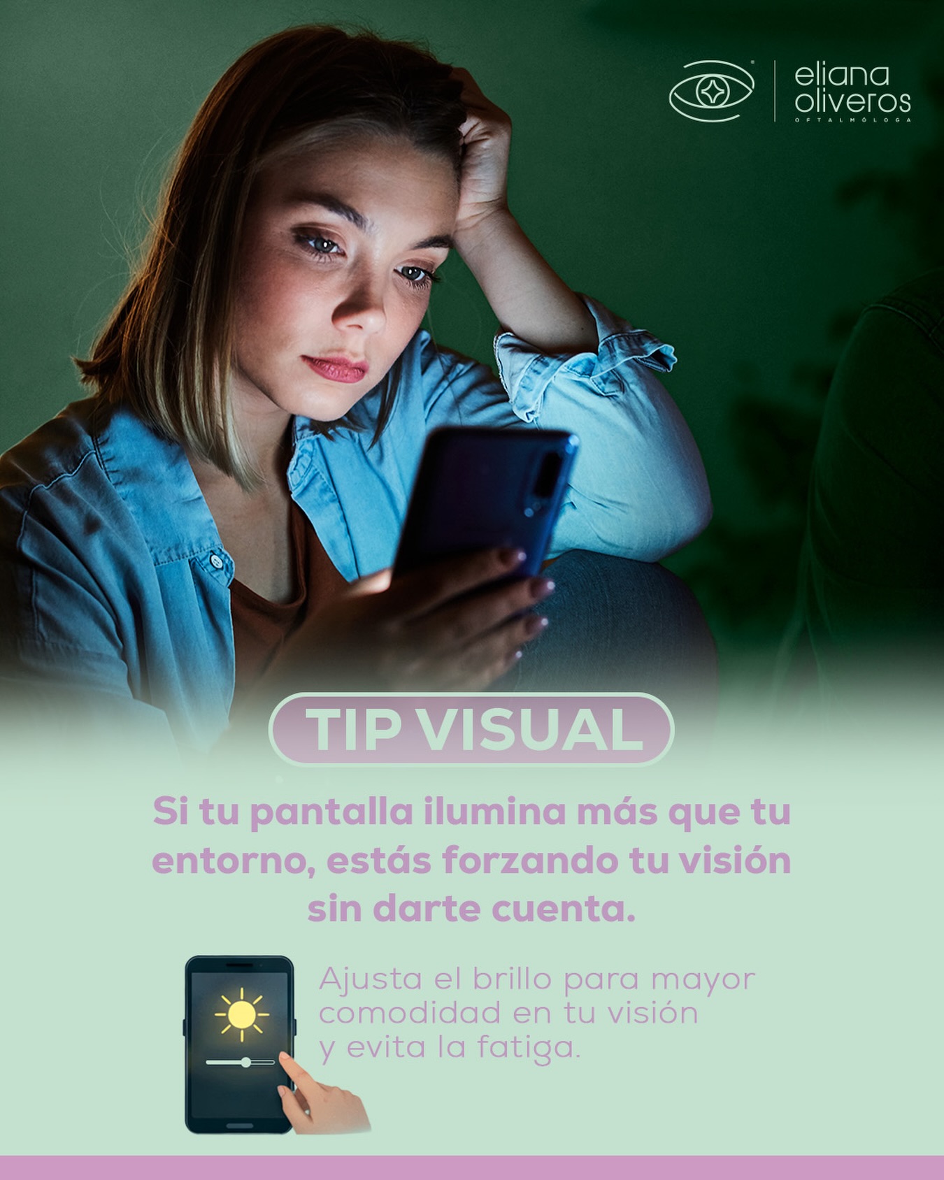 Un consejo muy sencillo: ajusta el brillo para que se equilibre con la luz del lugar.
¡Vas a sentir la diferencia y a evitar la fatiga visual al final del día! 💜👁️
