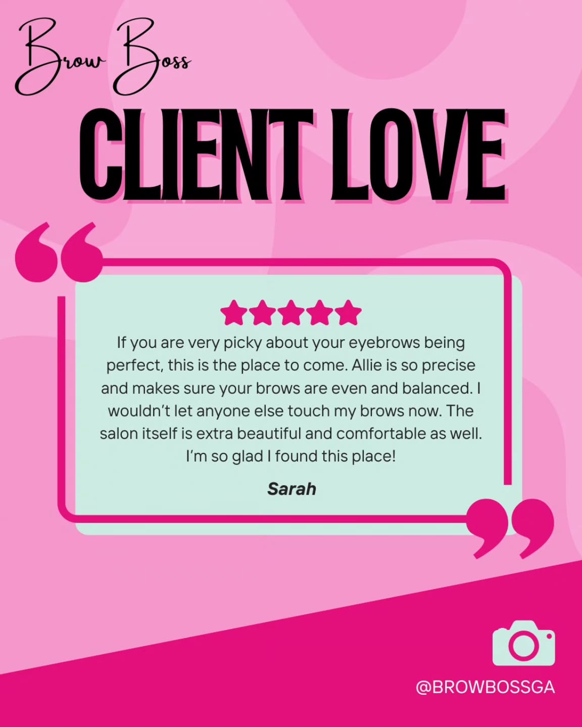 Thank you so much Sarah! I love our appointments!! Never a dull moment!!
If you'd like to help brow boss grow, please head over to Google and leave an awesome review 💕✨️