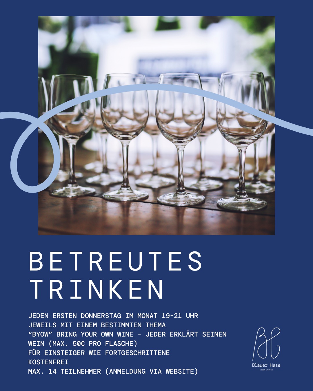 🍷 Betreutes Trinken 🍷
Was erstmal nach Spaß klingt (ist es auch 😄), hat tatsächlich Konzept:
Gemeinsam probieren, entdecken und voneinander lernen.
📅 Jeden ersten Donnerstag im Monat
🕖 19:00 – 21:00 Uhr
📍 Ganz entspannt, ohne Druck – aber mit guten Flaschen
So funktioniert’s:
Jeder bringt eine Flasche Wein aus dem eigenen Vorrat mit
(max. Einkaufswert: 50€)
👉 Bei Paaren: bitte zwei Weine
Wir geben ein Thema vor – ihr bringt eure Interpretation mit 🍇
Und keine Sorge:
Ein paar Infos zum Wein reichen völlig (Winzer, Region, Geschmack). Swipe für die Termine & Themen / mehr Infos auf unserer Website💙🐇