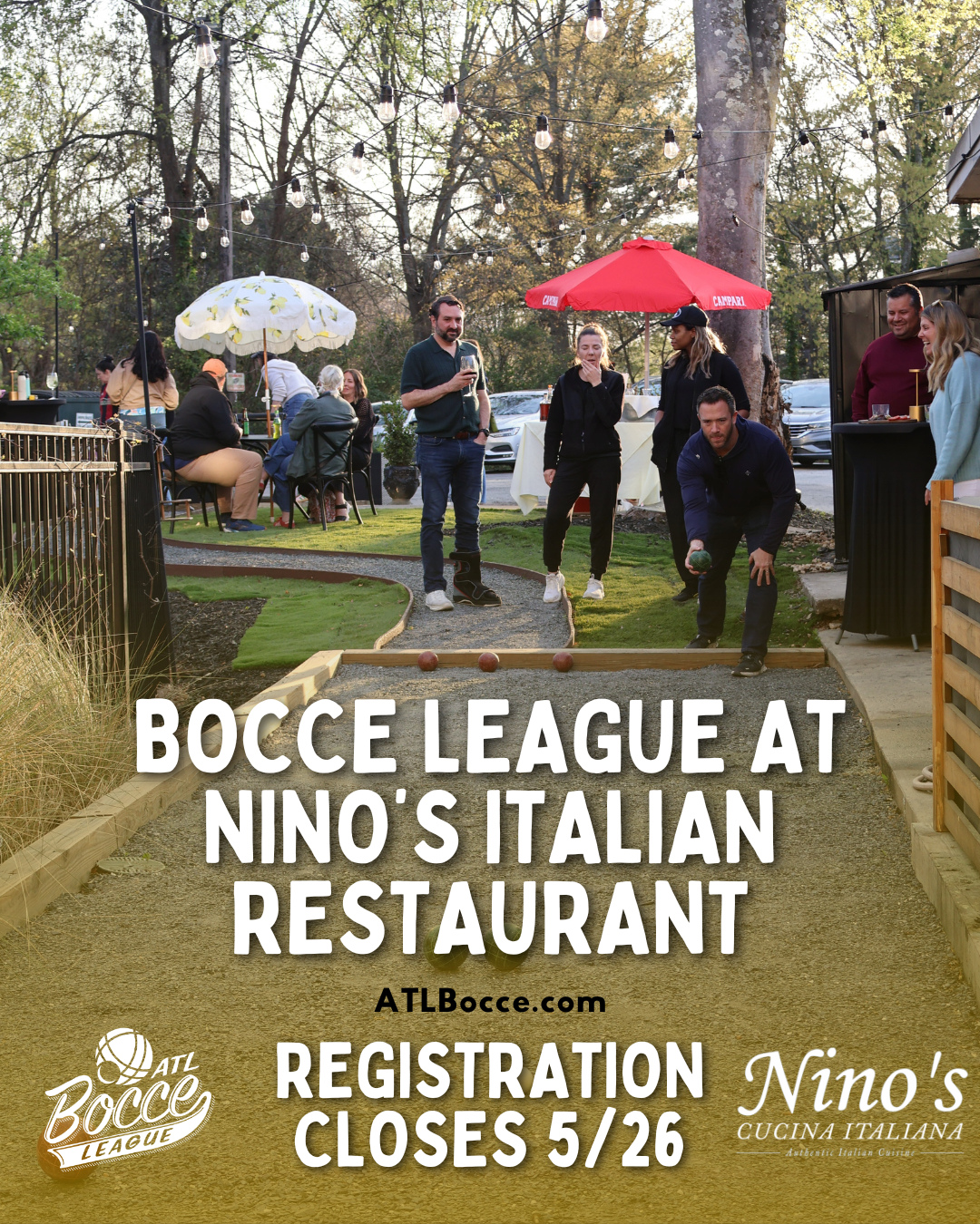Play bocce this summer at an authentic Italian restaurant 🇮🇹
Sign up by 5/26!
