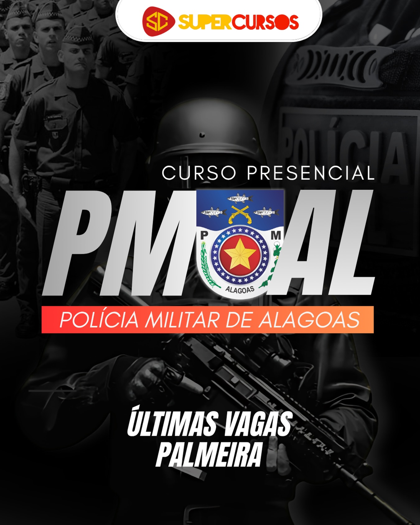 A turma já está a todo vapor mas ainda estamos no início. Ou seja, dá tempo de você entrar e garantir a preparação que garantir a sua APROVAÇÃO ! 🔥🚀
PAPO DE MUDANÇA DE VIDA (de verdade!) 👀
📍 *Início da turma regular*: imediato
📍 *Local*: prédio do Super Cursos – Palmeira dos Índios/AL (endereço informado acima)
📍 *Duração*: até a véspera da prova ! (4 meses).
📍 *Dias*: segunda à sexta. Acompanhamento completo durante toda a semana!
- *Horário:* 19 até 22 hrs
Quer saber mais informações ? Manda mensagem no direct que te enviaremos as informações completas 🤝🏽
Mas não perde tempo que a turma está prestes a lotar ⚠️. Vem com o SUPER ! 🚀