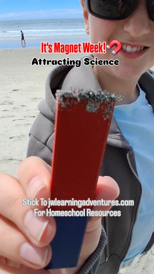 🧲We're learning about and gathering up MAGNETITE!A trip to the beach attracts so many learning opportunities. There's a world full of learning out there and we're going to explore it all!
🧭Point your homeschool compass to jwlearningadventures.com for support, encouragement, resources, and fun. Sign up for FREE for support straight to your inbox.
🧡Learning is a lifelong adventure-let's make it a fun one!
#magnet#science#homeschoollearning#learningthroughplay#magnetite