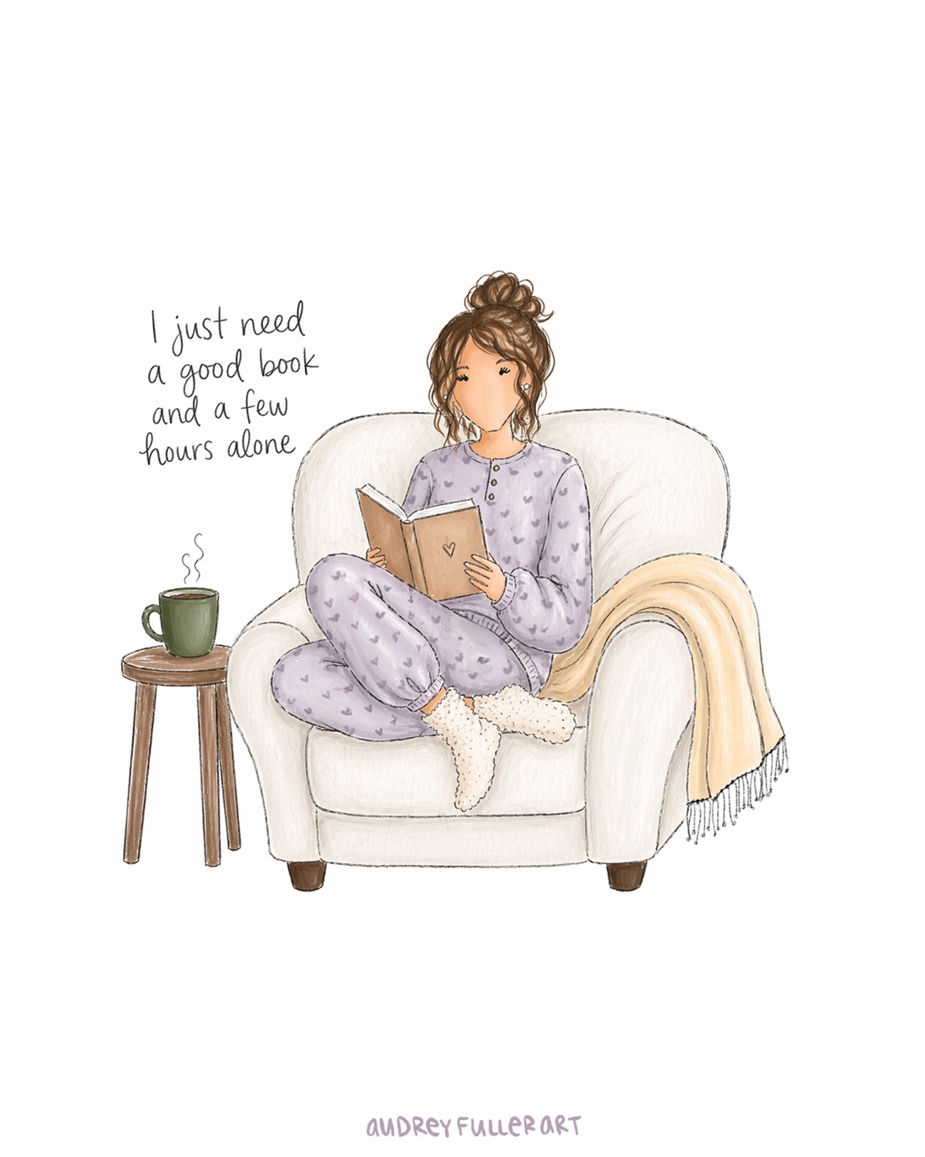 A good book.
A cozy chair.
A favorite drink.
Some fuzzy socks + favorite sweat set.
A few uninterrupted hours (which honestly feels rare these days😅).
I used to think I needed big, exciting things to feel happy… but the older I get, the more I realize it’s these little pockets of calm that I crave the most.
This cozy lil illustration was inspired by that feeling.
The kind of slow, simple moment that fills your cup in the best way.
Tell me I’m not the only one who dreams about this on a random Wednesday afternoon!
What do you wish you could be doing right now?! Tell me in the comments!
……..
#cozyart, #whimsicalillustration, #cozyvibesonly, #womenwhoread, #homebodyaesthetic
cozy reading aesthetic, hand drawn cozy illustration, girl reading art print, peaceful homebody vibes, quiet time alone aesthetic, cozy chair and book illustration, soft feminine artwork, minimal whimsical art style, relaxing at home illustration, cozy lifestyle art, cute pajama illustration, self care cozy moments, simple living aesthetic art, warm and peaceful home vibes, art for book lovers, cozy corner illustration