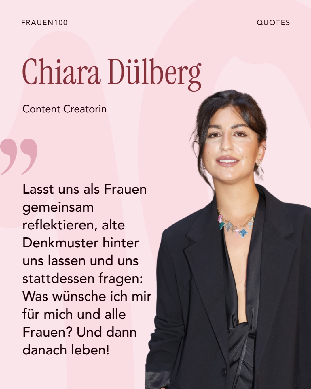 👏Was @xphiara sagt!
Alte Denkmuster hinterfragen, neue Wege gehen - Veränderung beginnt oft bei uns selbst!
#frauen100 #femaleempowerment