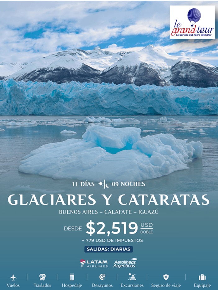 ¡El trío perfecto existe! ✈️ Recorre la sofisticación porteña, sorpréndete con la fuerza del agua en Iguazú y camina sobre el hielo en Calafate.
#Argentina #Viajes #BucketList