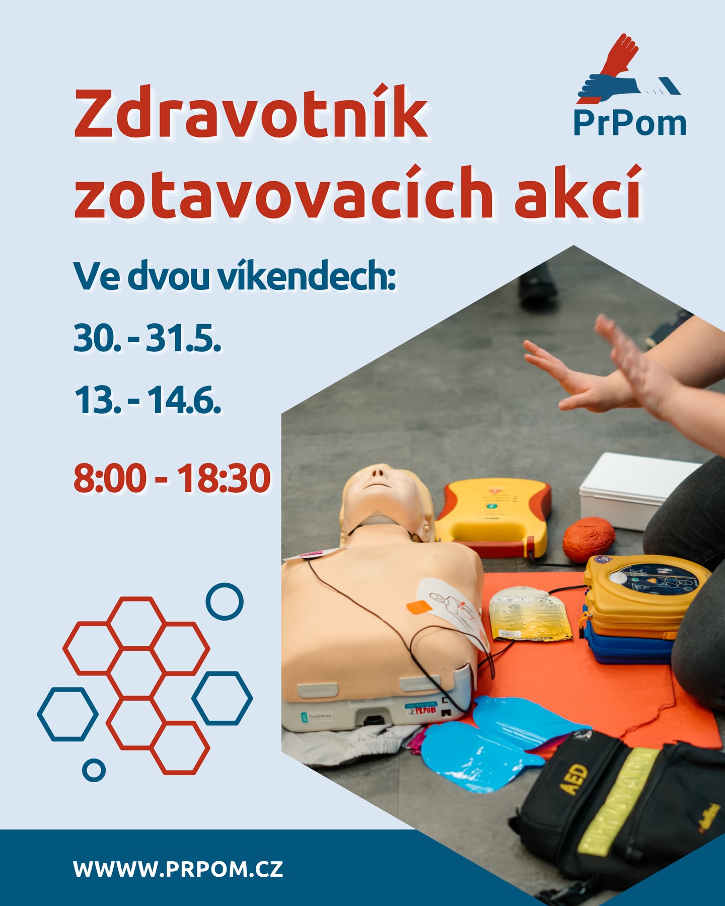 🚨 Na akci se někdo zraní. Děti panikaří. Vedoucí se obracejí na tebe.
Co uděláš během první minuty?
👉 Přesně na to tě připraví kurz Zdravotník zotavovacích akcí (ZZA).
Získáš nejen praktické dovednosti první pomoci, ale také akreditovaný certifikát MŠMT a MPSV, díky kterému můžeš oficiálně působit jako zdravotník na táborech, sportovních akcích nebo školách v přírodě.
Co tě čeká?
✅ Rozšířená první pomoc – bezvědomí, resuscitace, dušení, úrazy i akutní stavy
✅ Transport a evakuace raněného z terénu
✅ Vodní záchrana a organizace zdravotnického zajištění
✅ Modelové situace a simulace krizových stavů
✅ Studijní materiály, podpora lektorů a příprava na závěrečnou zkoušku
📅 30.-31.5. & 13.-14.6. 2026
📍 Praha | 4 dny | 44 hodin intenzivní výuky
⚠️ Kapacita je omezená
👉 Přihlas se včas – odkaz najdeš v bio