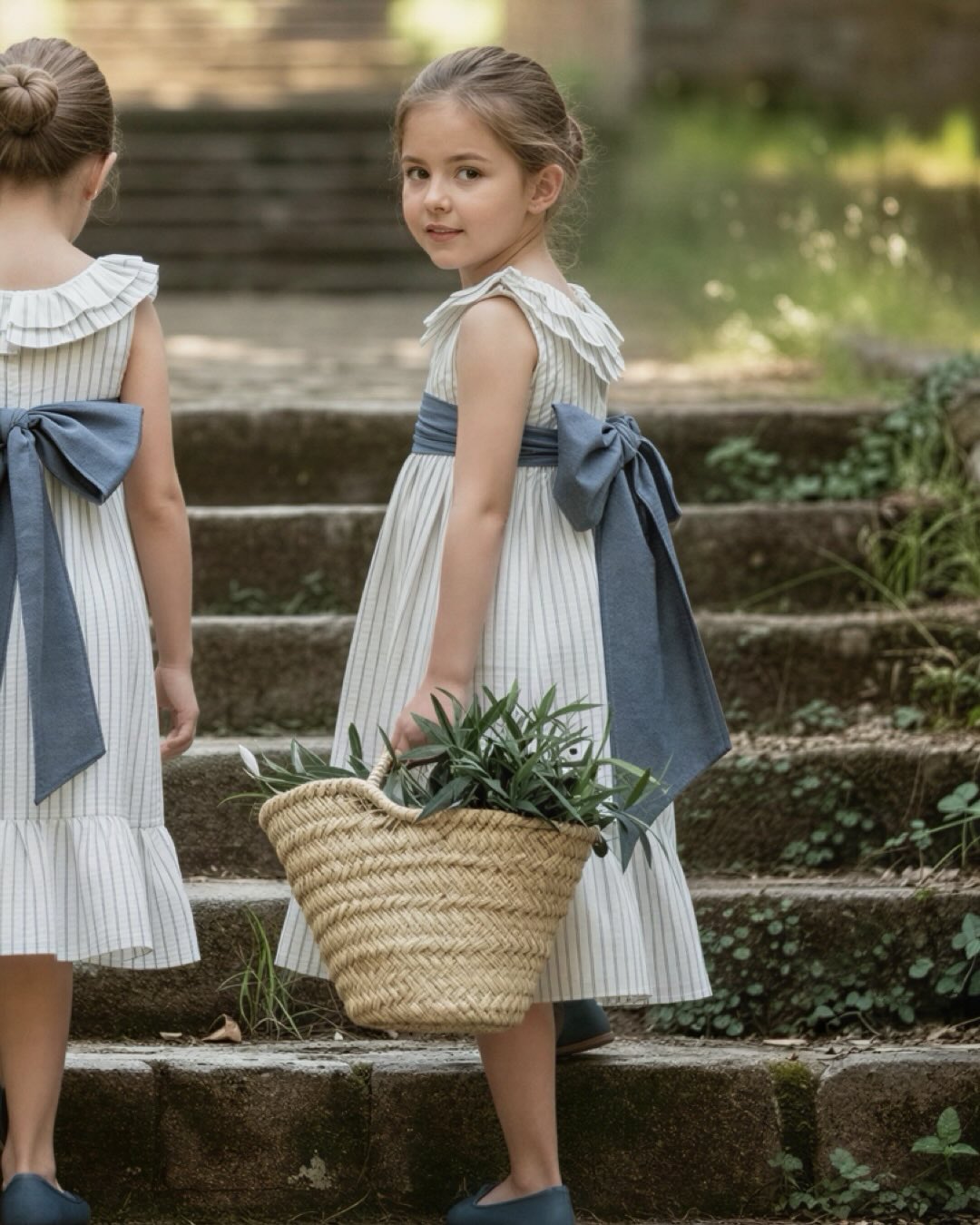 El modelo Jimena nos gusta muchísimo para las bodas de verano! Y qué fácil combinar a todos los niños con esta tela.