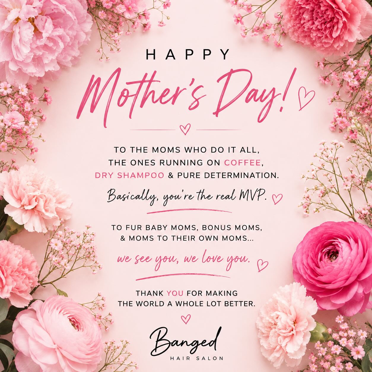 We strongly believe the world keeps turning because of strong, brave, resilient, badass women. 💕
The ones showing up every single day loving hard, sacrificing deeply, carrying so much, and somehow still making magic happen. Some do it with incredible partners, some with a village, and some are carrying it all on their own. However you mother, we see you.
To the women lifting each other up, cheering each other on, choosing kindness, strength, and love even on the hard days you are shaping the future in the most beautiful way.
We see you. We love you. We celebrate you.
Happy Mother’s Day to all the amazing women out there creating the future. 💐✨